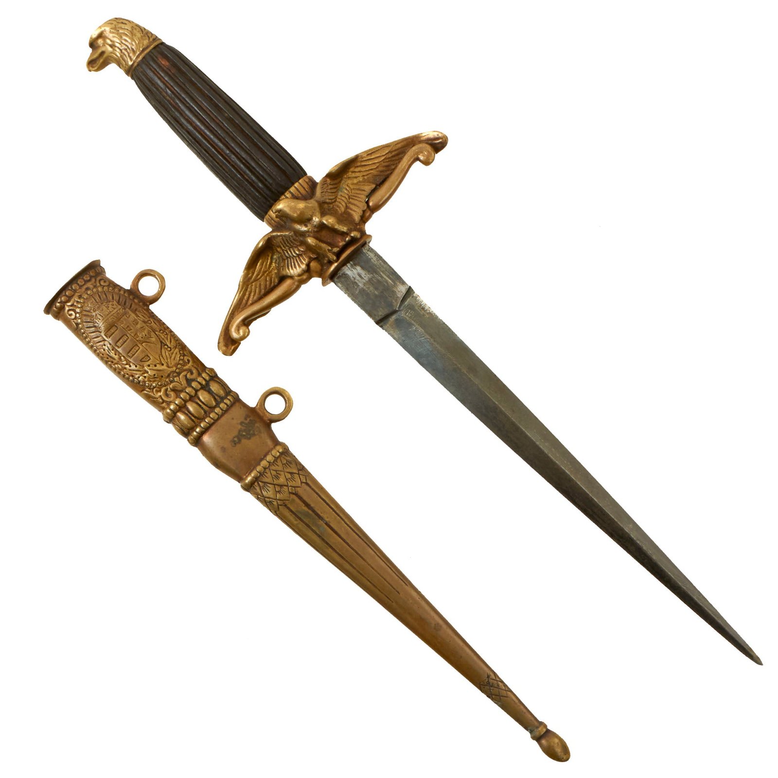 Buy Original Hungarian WWII Model 1932 Royal Hungarian Air Force Officer Dagger with Scabbard | Original Firearms Antique For Sale