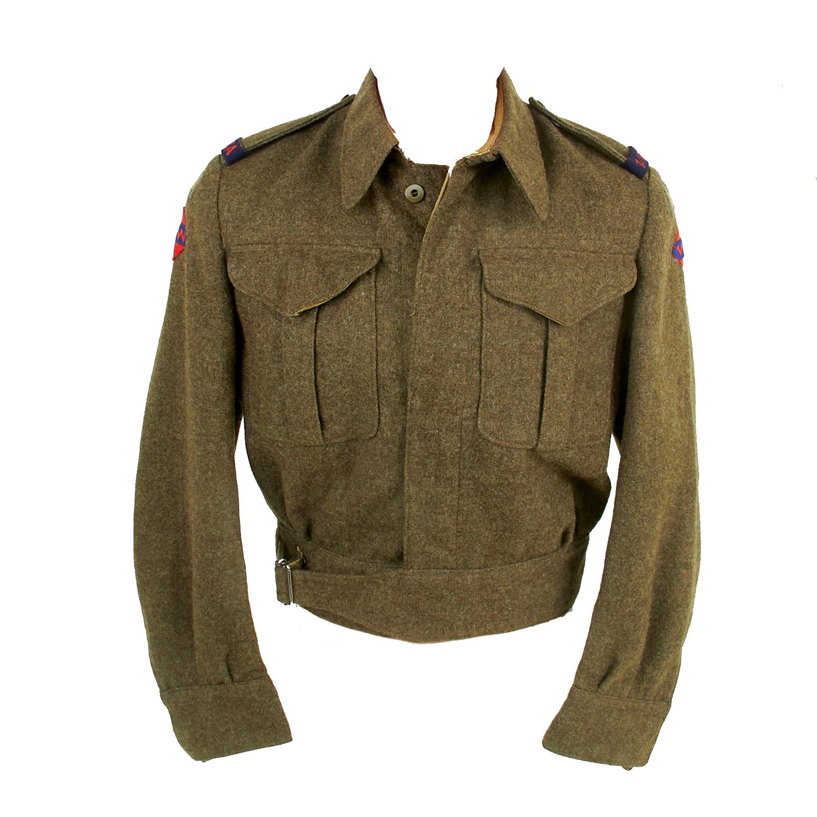 Buy Original Canadian WWII 1st Medium Regiment Royal Canadian Artillery, 1st Canadian Army Group Battledress Uniform Jacket with Period-Applied Insignia | Original Firearms Antique For Sale