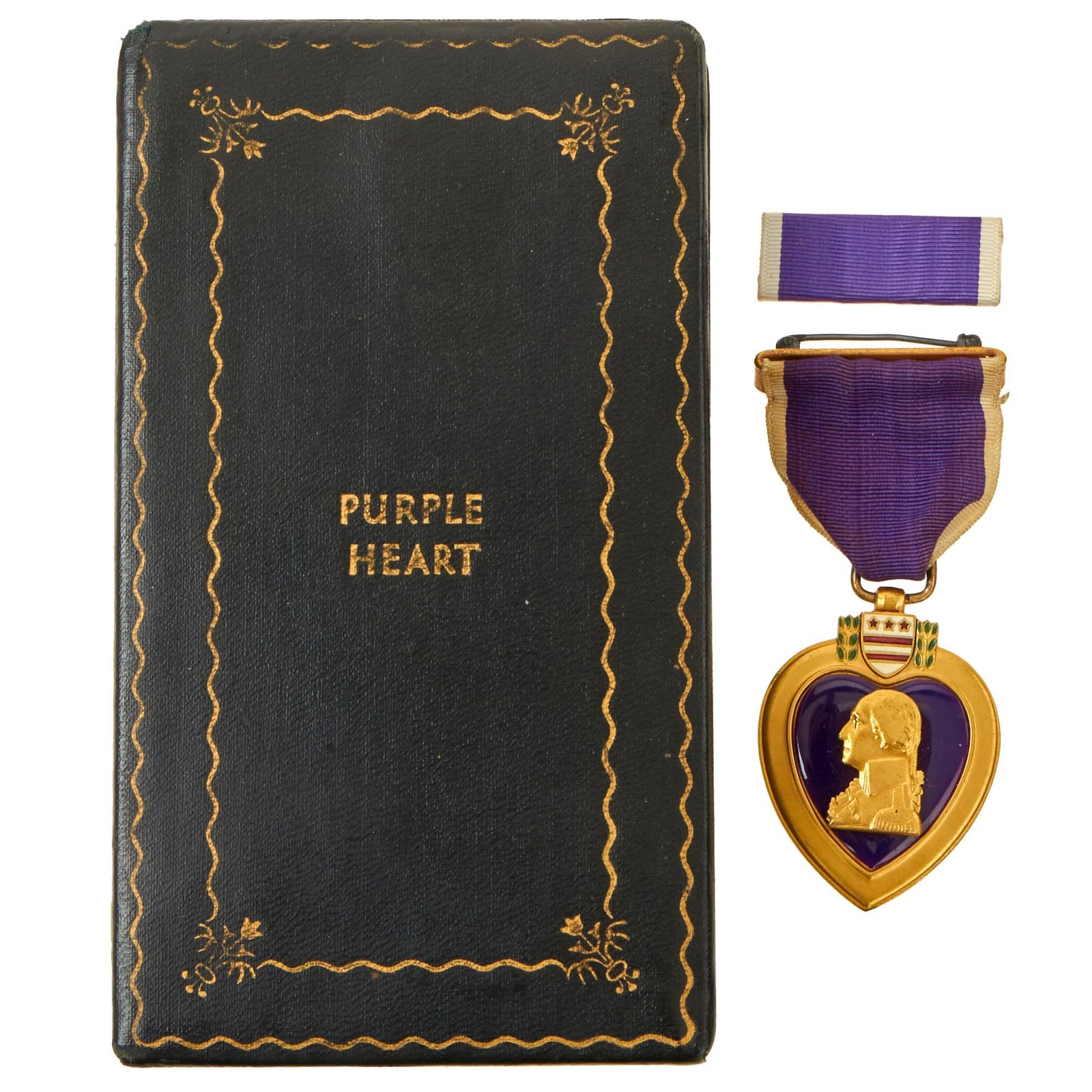 Buy Original U.S. WWII Navy & USMC Purple Heart Medal & Ribbon in Original Presentation Case | Original Firearms Antique For Sale