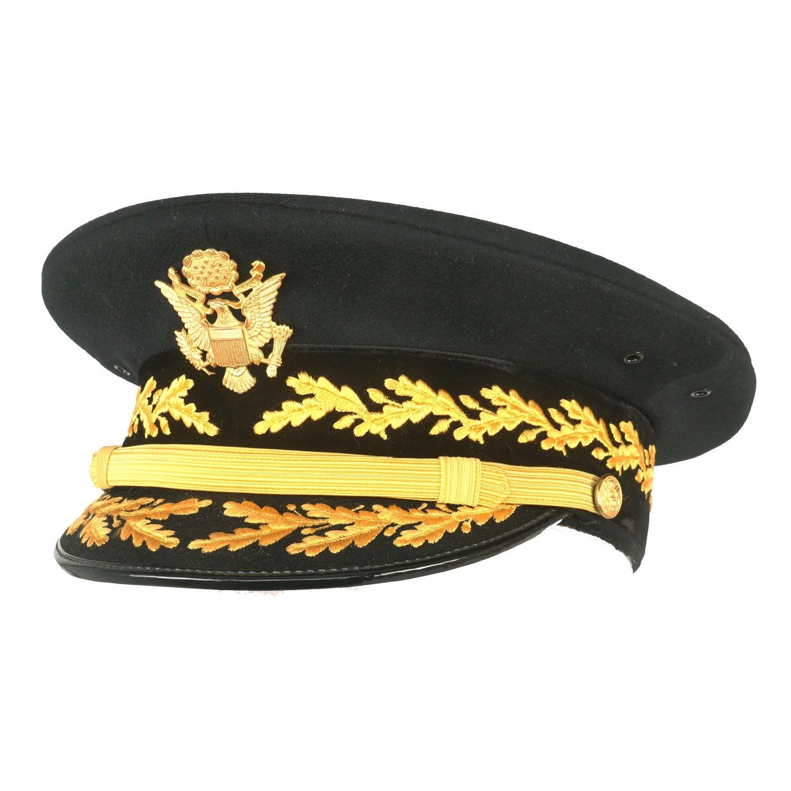 Buy Original U.S. WWII Era Named General Officer’s Dress Blue Uniform Peaked Visor Cap By Jacob Reed’s Sons - Size 7½ | Original Firearms Antique For Sale