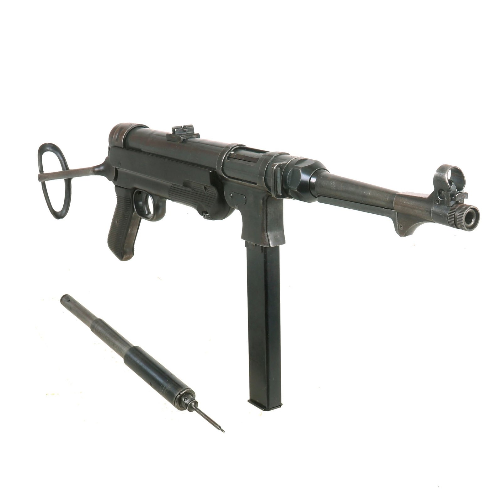 Buy Original German WWII 1941 Dated MP 40 Display Gun by C.G. Haenel with Magazine & Recoil Assembly - Matching Serial 1504 f | Original Firearms Antique For Sale