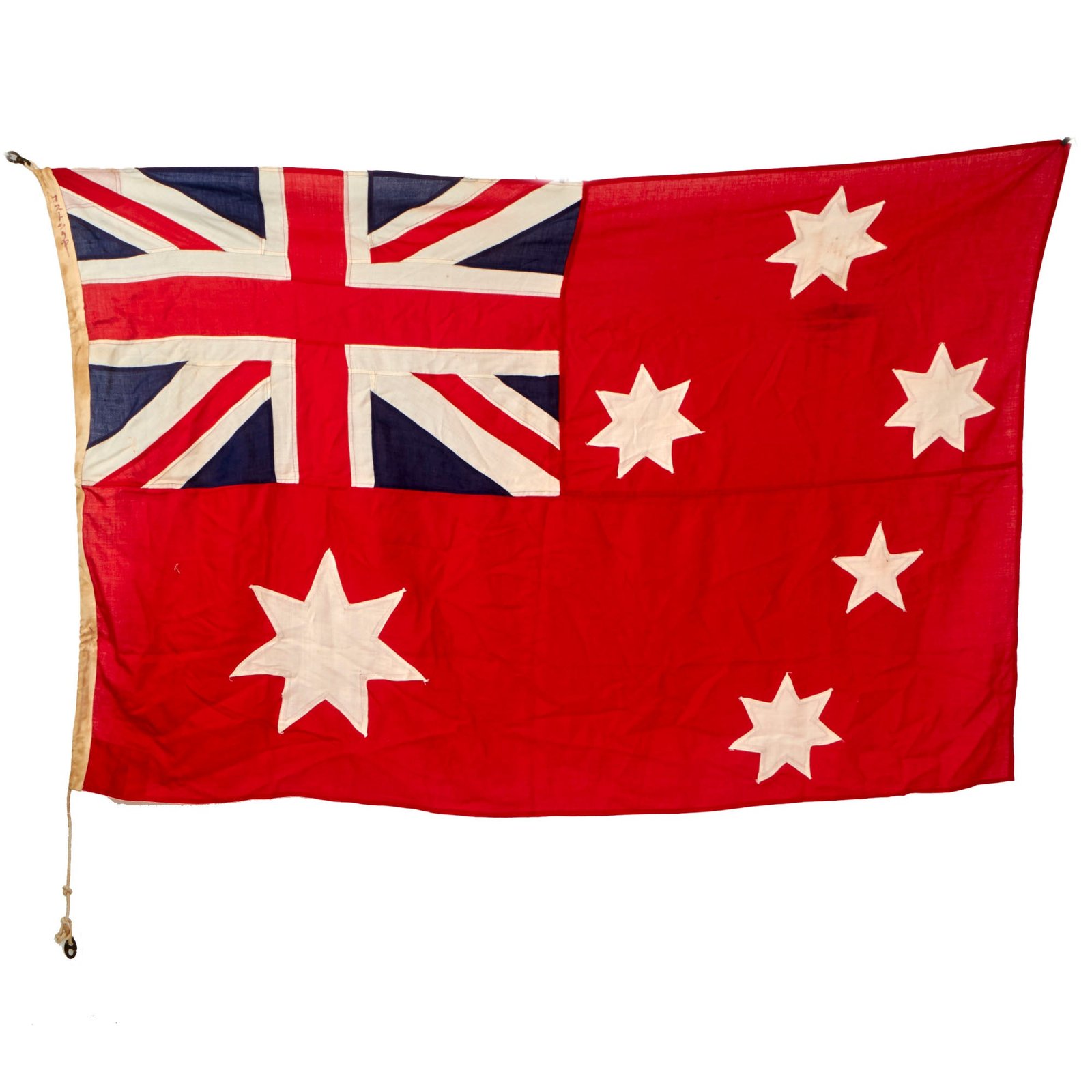 Buy Original Australia WWII Multi-Piece Australian Naval Red Civil Ensign - 45" x 72” | Original Firearms Antique For Sale