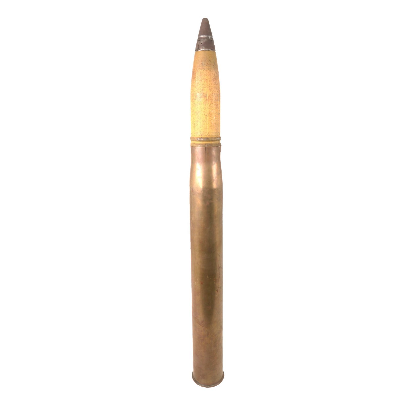 Buy Original German WWII FlaK 41 8.8cm High Explosive Inert Shell with Rare Brass Casing - 1943 & 1944 Dated | Original Firearms Antique For Sale