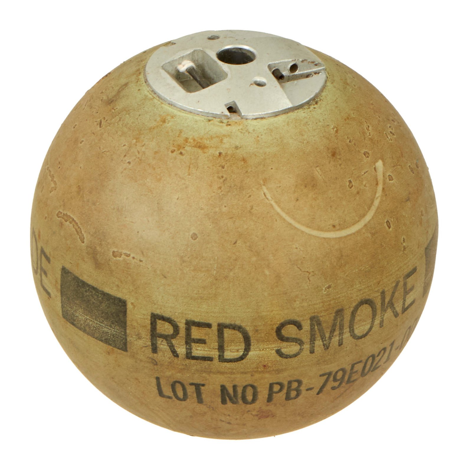 Buy Original U.S. Vietnam War Inert M48 Red Smoke Grenade | Original Firearms Antique For Sale