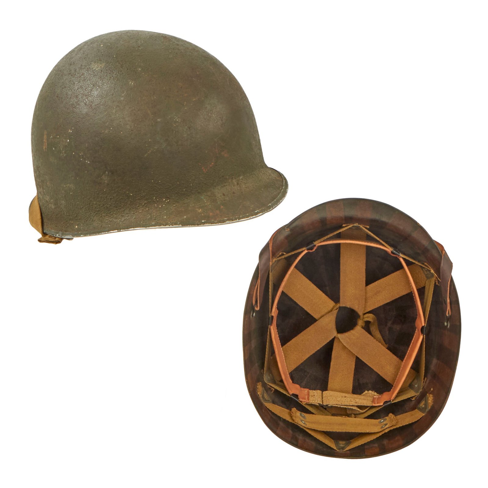 Buy Original U.S. WWII 1942 McCord Front Seam Fixed Bale M1 Helmet with Firestone Liner - Complete | Original Firearms Antique For Sale