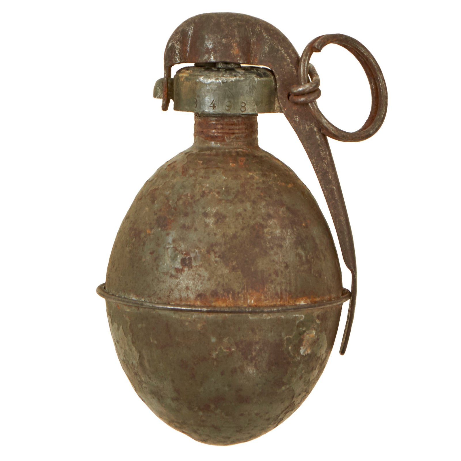 Buy Original French WWI Model 1914 OF1 Egg Hand Grenade circa 1915 - 1917 - Inert | Original Firearms Antique For Sale