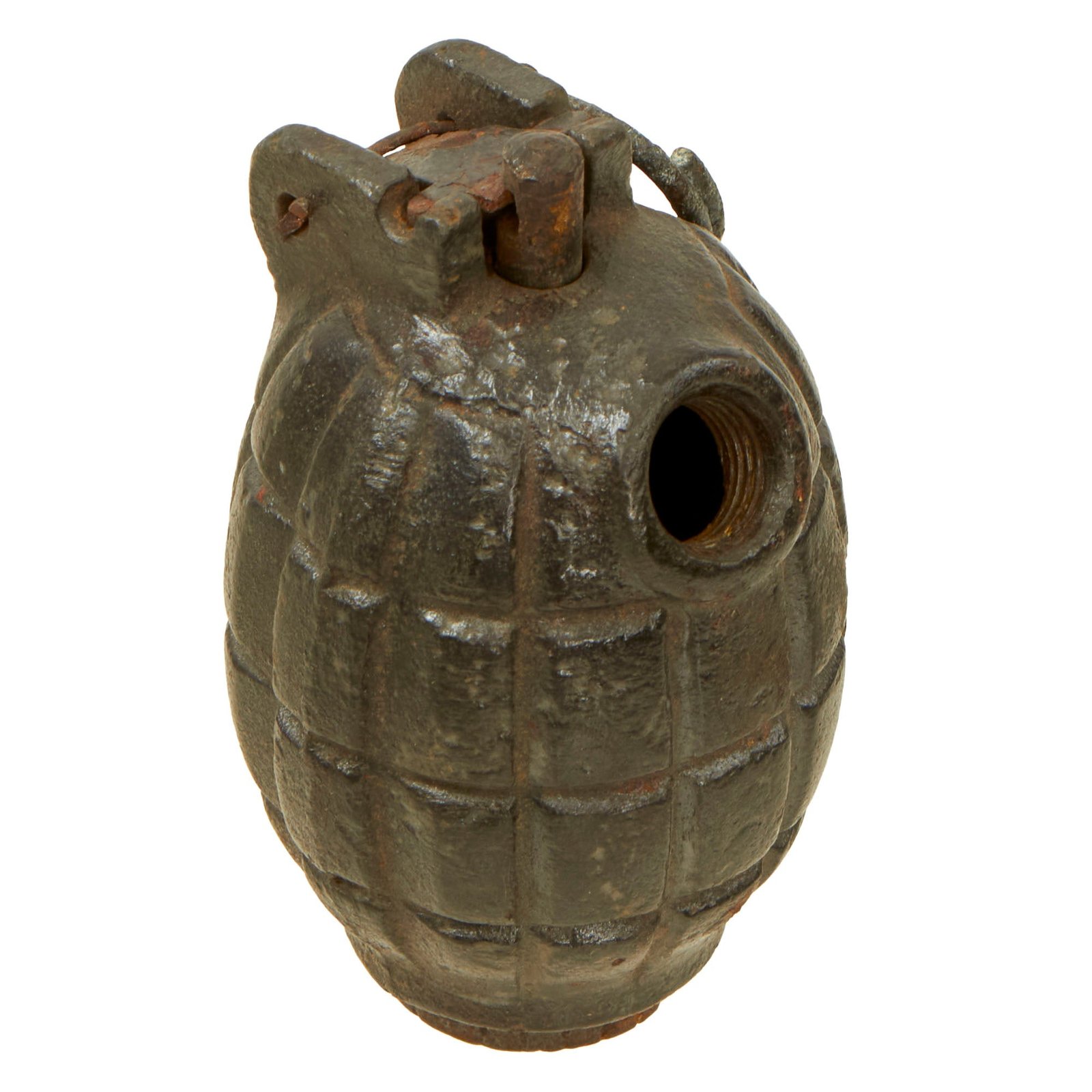 Buy Original British WWII MIlls Bomb No. 36M MKI Grenade in Rough Condition - Missing Screw - Dated 1944 | Original Firearms Antique For Sale