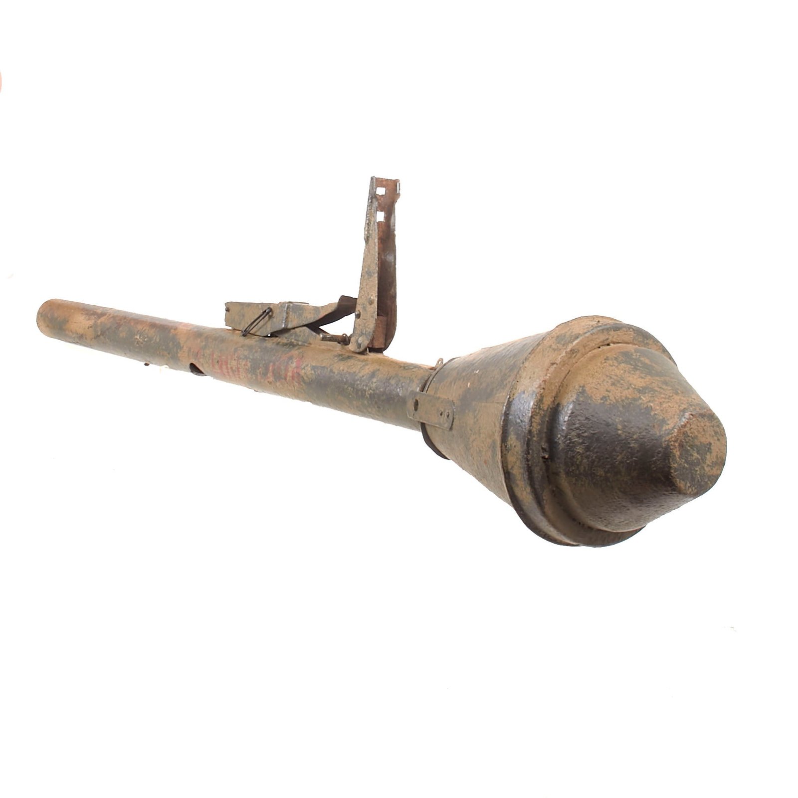 Buy Original German WWII Inert Panzerfaust 100 Anti-Tank Rocket with Wooden Tail & Launcher - Repainted & Weathered | Original Firearms Antique For Sale