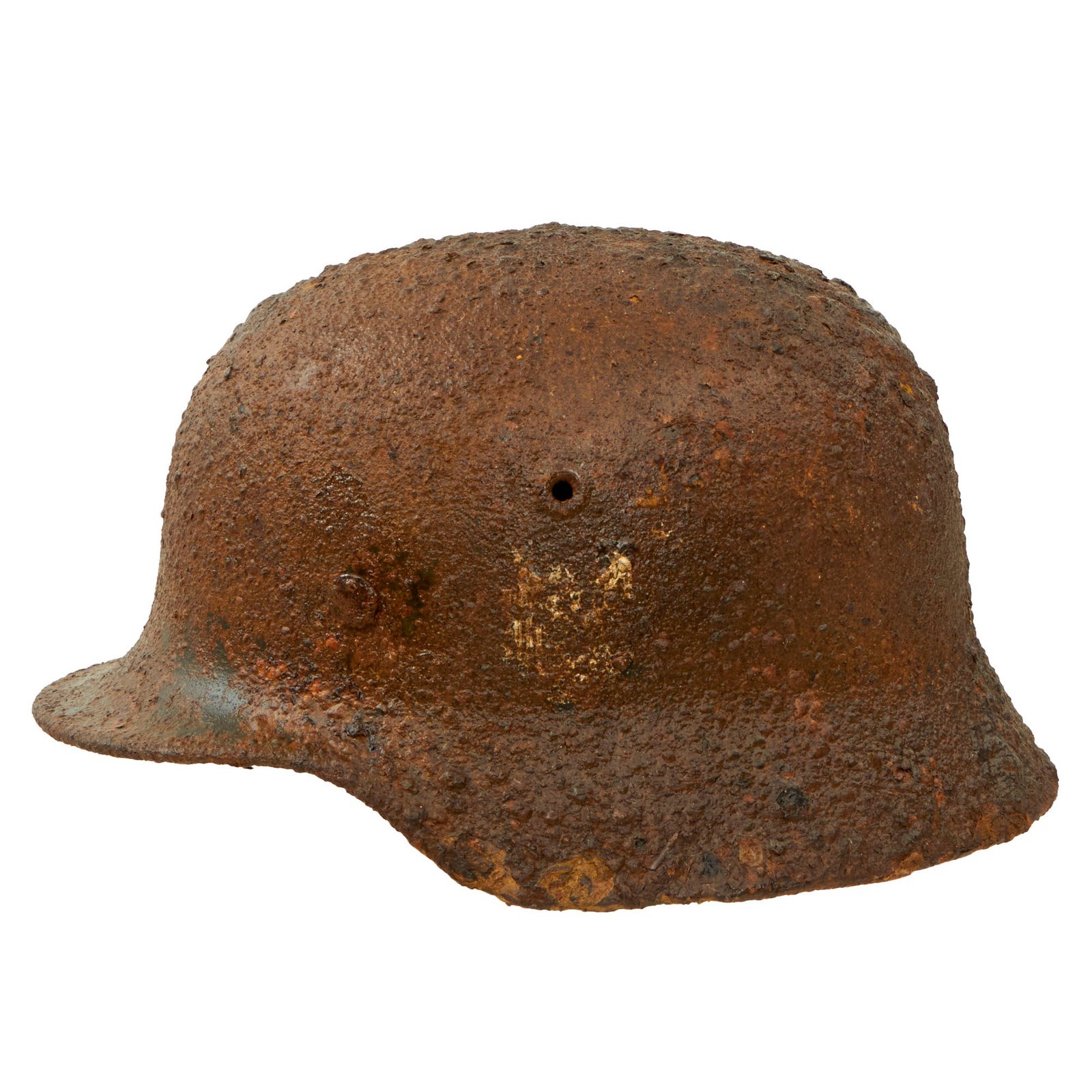 Buy Original German WWII Courland Pocket Recovered M40 Heer Army Single Decal Relic Helmet - Size 64 Shell | Original Firearms Antique For Sale