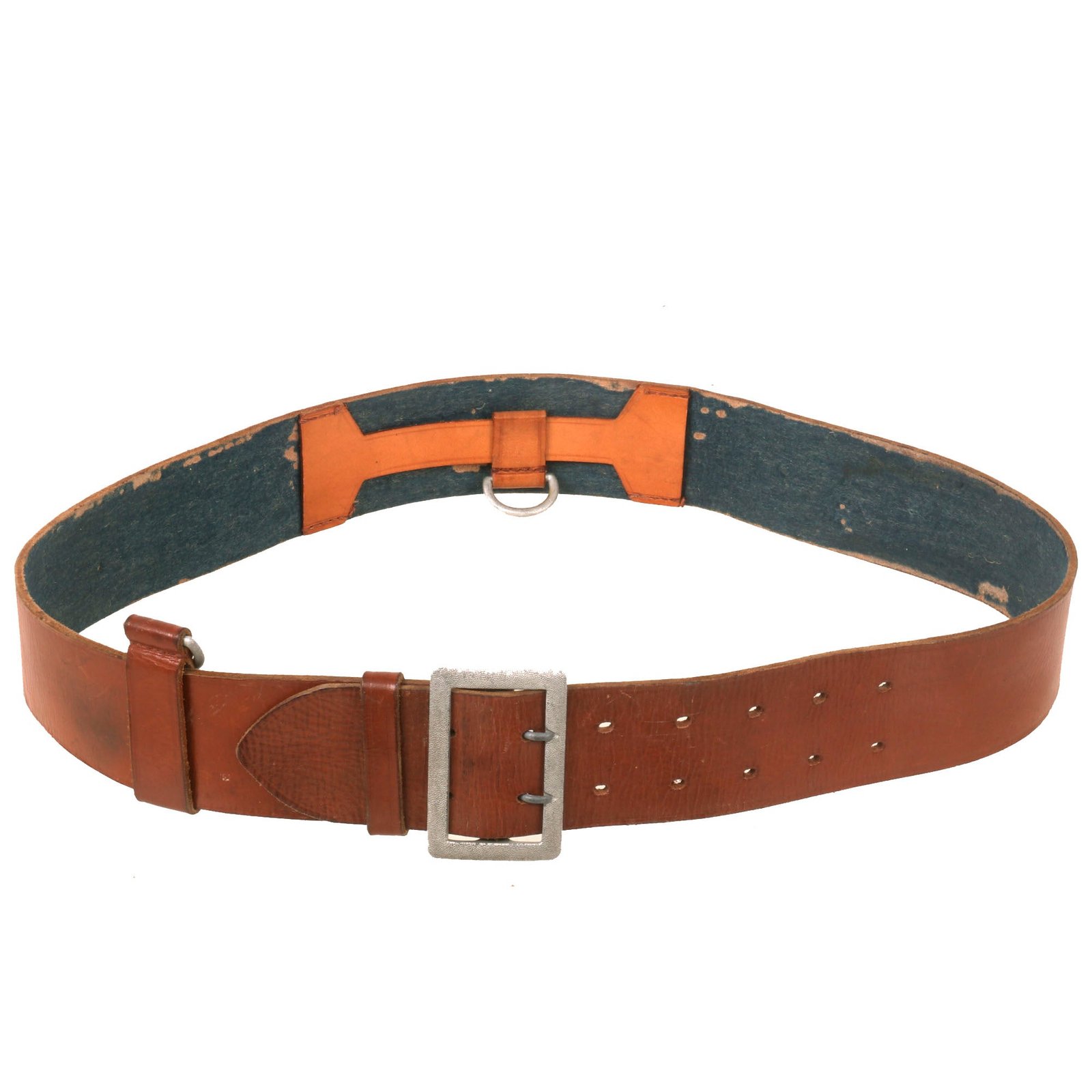 Buy Original German Pre-WWII Army Heer Officers 58mm Brown Leather Open Claw Buckle Belt with Cross Strap Loops by Springer & Co. Berlin - Dated 1938 | Original Firearms Antique For Sale