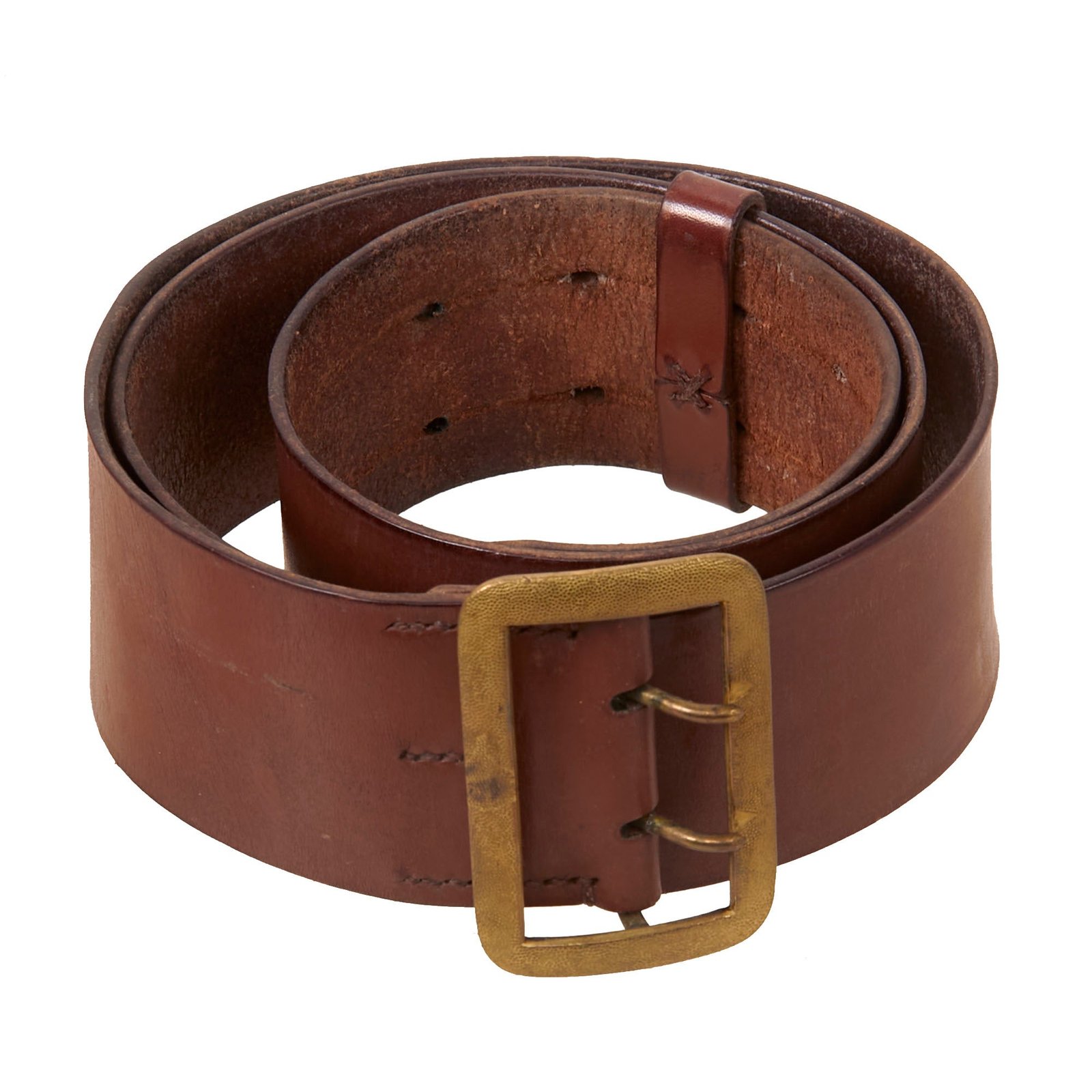 Buy Original German Pre-WWII Army Heer Officers 58mm Brown Leather Open Claw Brass Buckle Belt | Original Firearms Antique For Sale