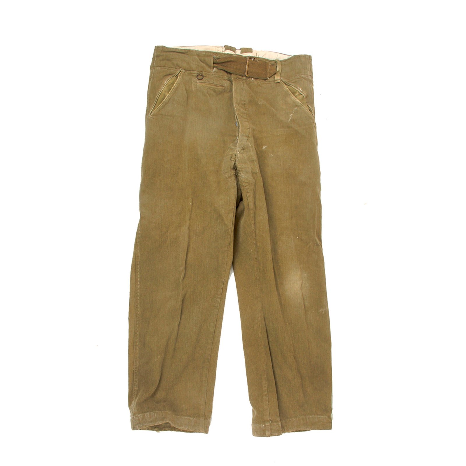 Buy Original German WWII Afrika Korps DAK Tan Tropical Straight Leg Uniform Trousers - Size and RBNr. Marked | Original Firearms Antique For Sale