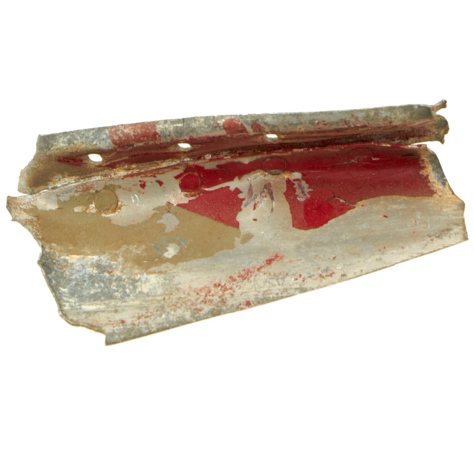 Buy Original U.S. WWII Fragment of Japanese Kamikaze Zero Plane with Roundel Visible Recovered by Jack Duane Cozzen of the USS Lyman K. Swenson | Original Firearms Antique For Sale