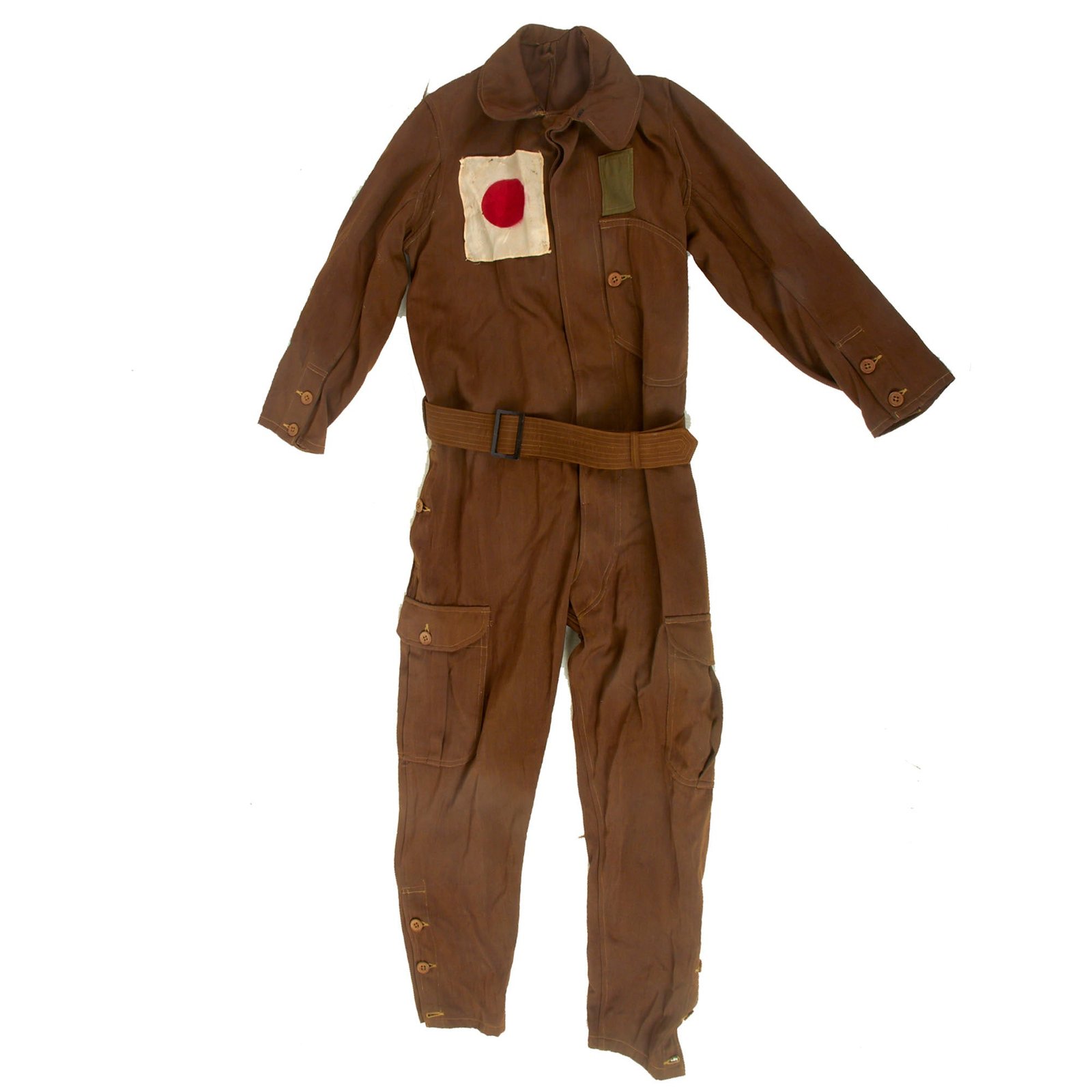 Buy Original Imperial Japanese WWII Navy (IJN) Pilot’s Summer Weight Lightweight Flightsuit with Flag Stitched to Chest | Original Firearms Antique For Sale