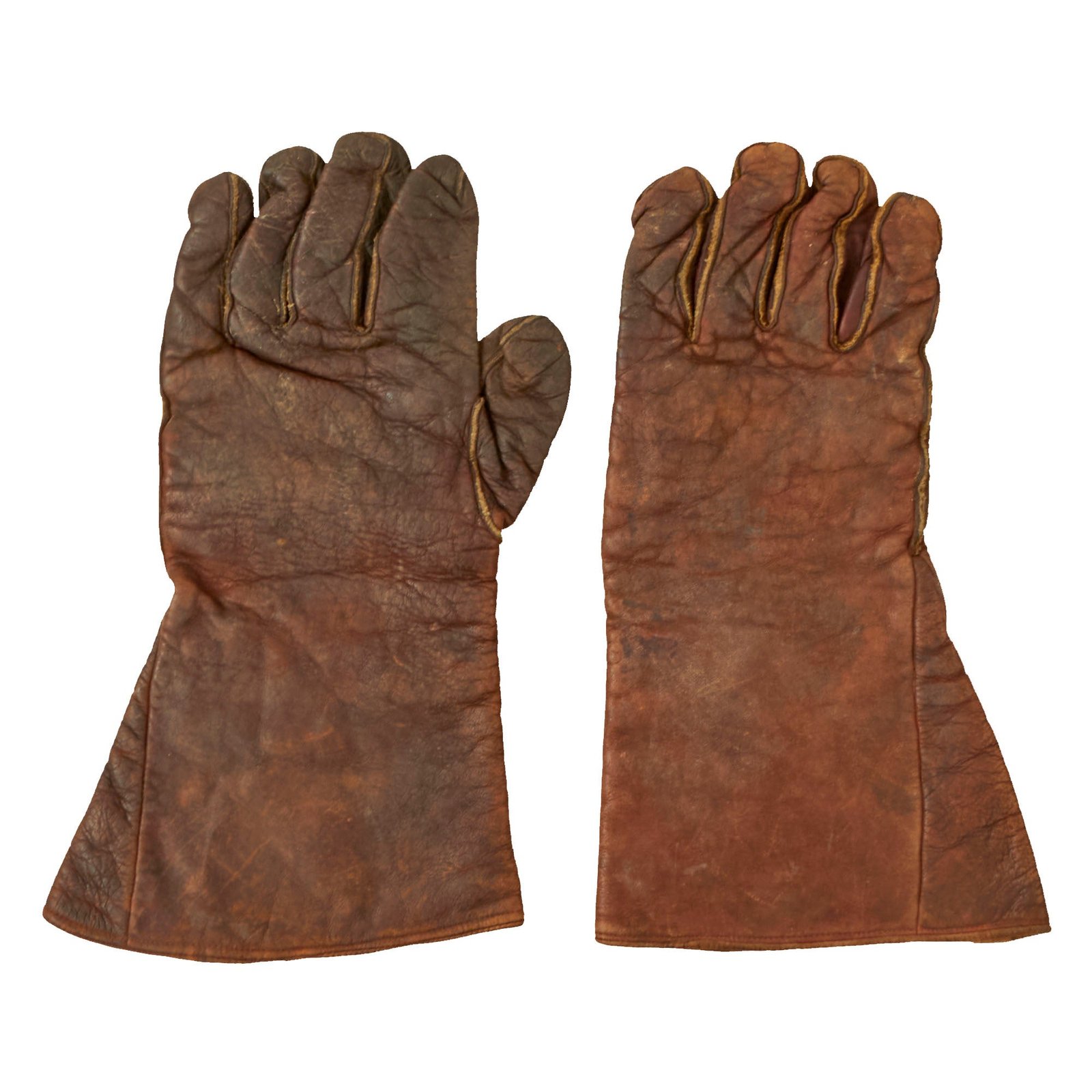 Buy Original British WWII RAF Leather Flight Gloves with Air Ministry Tags - Size 10 - Royal Air Force | Original Firearms Antique For Sale