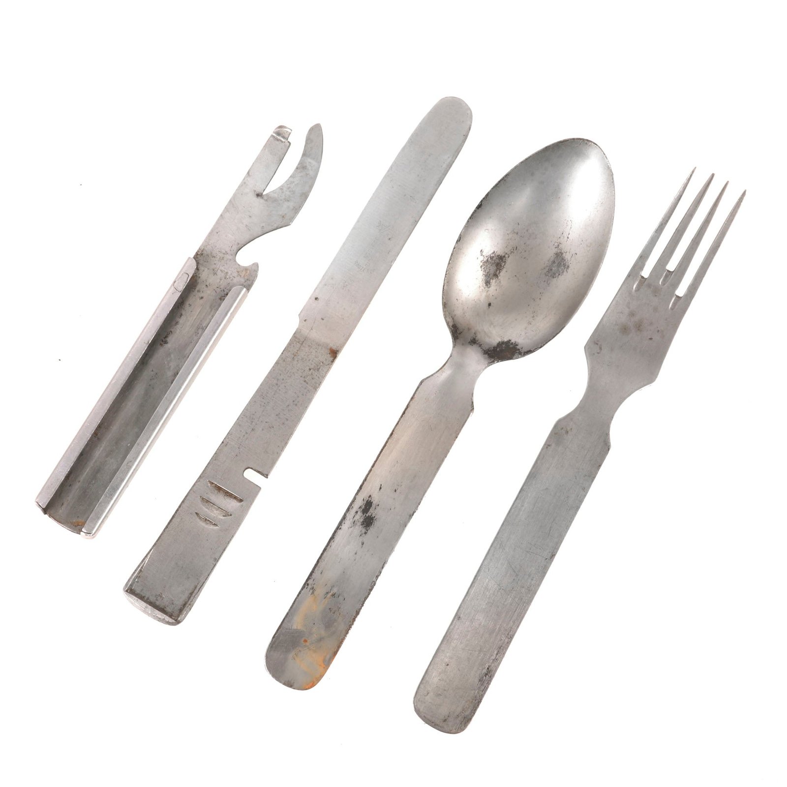 Buy Original German WWII Mess Kit Utensil Set - Set of Steel - Dated 1941-1943 | Original Firearms Antique For Sale