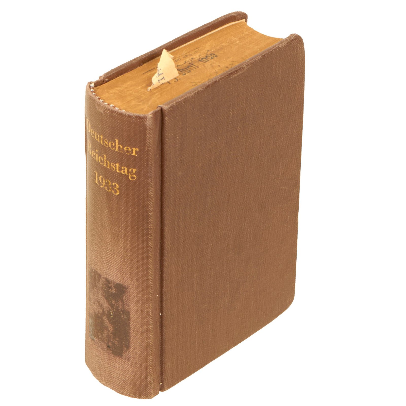 Buy Original German Pre-WWII Deutscher Reichstag 1933 Handbook and Directory of Party Officials - RARE | Original Firearms Antique For Sale