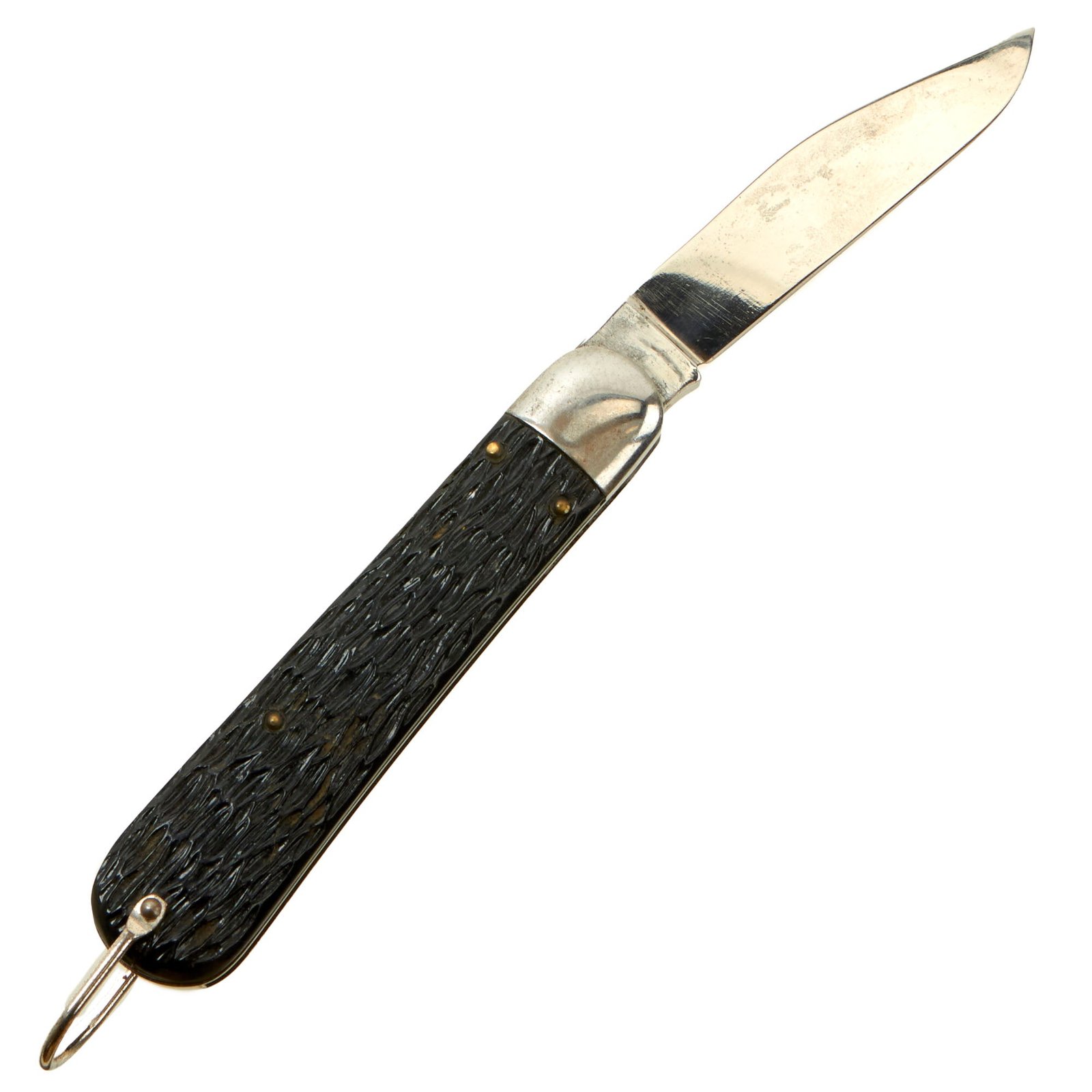 Original U.S. WWII Style Korean War Airborne Schrade Walden NY M2 Pocket Knife with Bail
