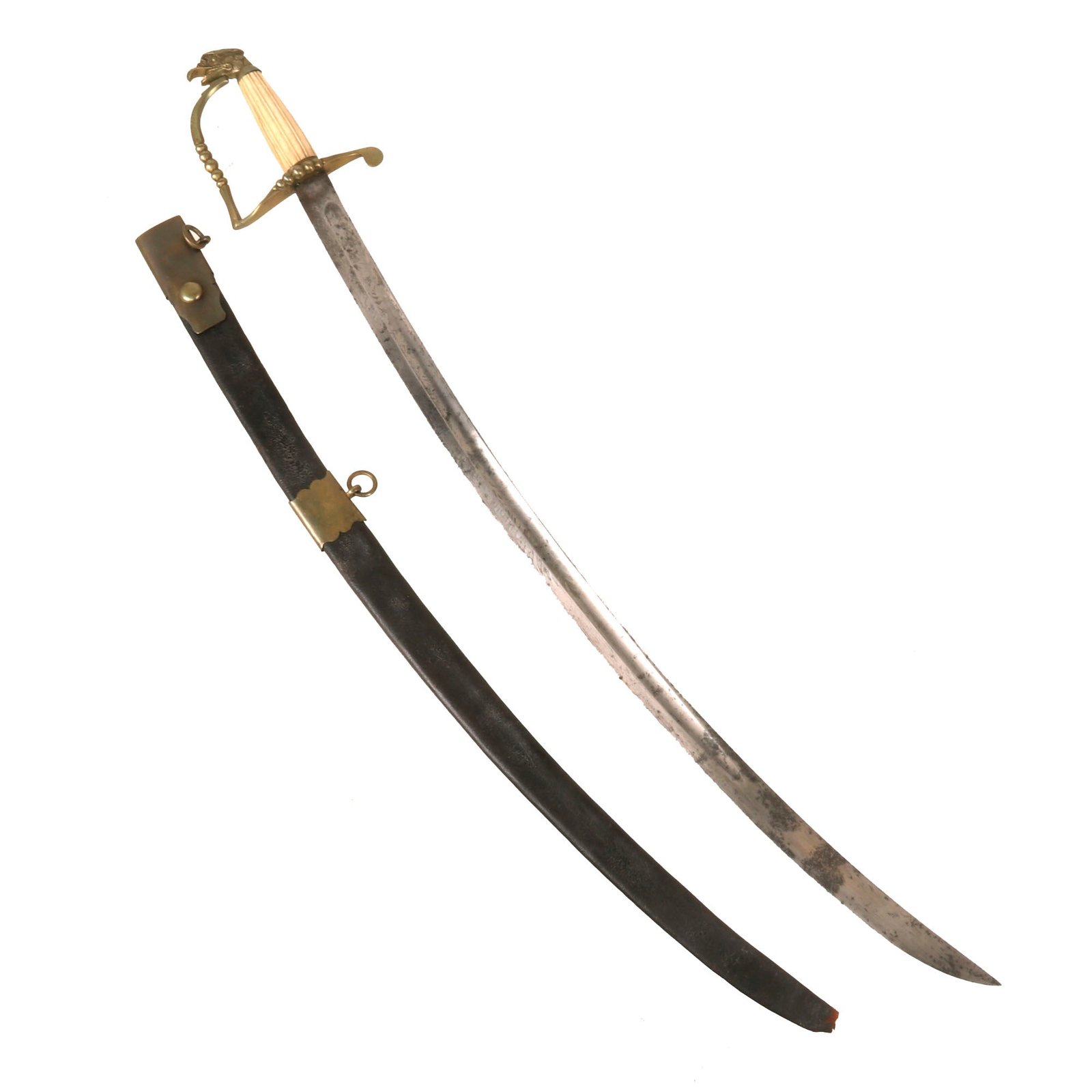 Buy Original U.S. War of 1812 Era Ames Artillery 1800 Pattern Officer’s Sword with Weeping Eagle Pommel & Scabbard by N.P. Ames - Tremendous Eagle Motif Etching - Circa 1829 | Original Firearms Antique For Sale