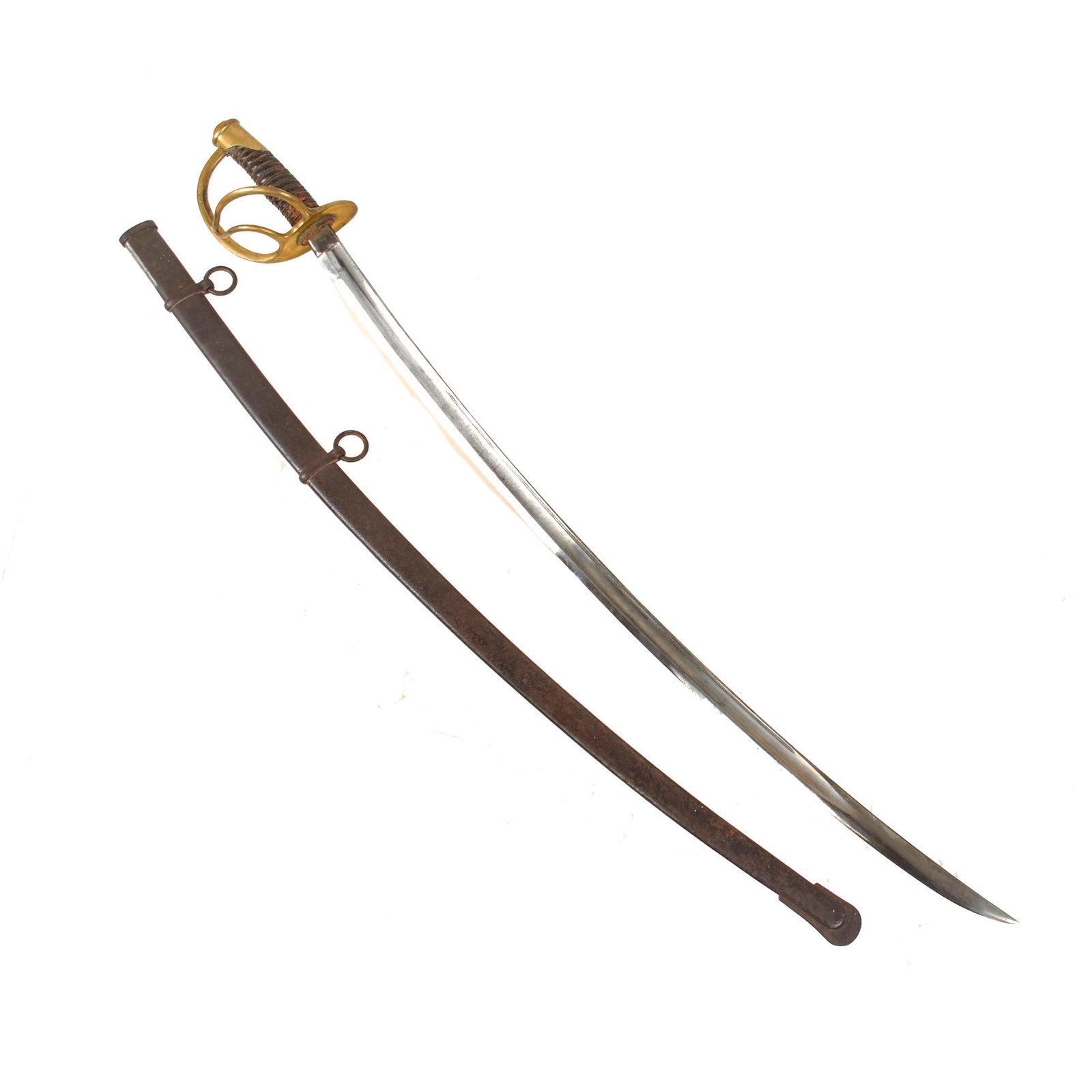 Original U.S Civil War Model 1860 Light Cavalry Saber by C. Roby with Steel Scabbard - Dated 1865