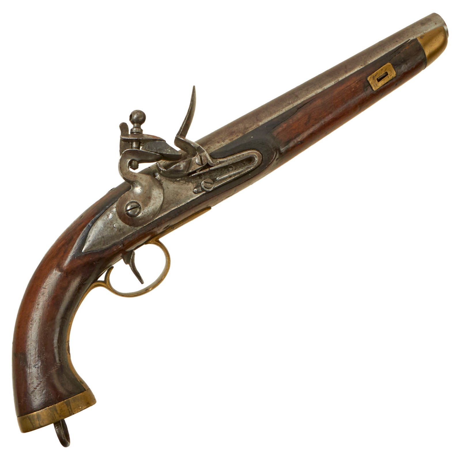 Buy Original Napoleonic Style Belgian Flintlock Sea Service Pistol with Liège Proof Mark Under Barrel - circa 1820 | Original Firearms Antique For Sale