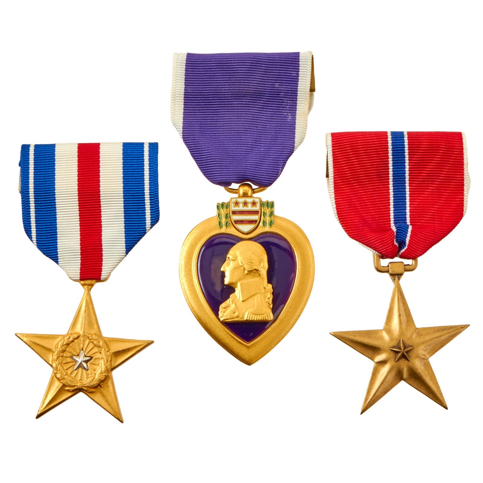 Buy Original U.S. WWII 4th Ranger Battalion Government Reissue KIA Purple Heart, Silver Star, and Bronze Star Medals to Richard J. Bennett, KIA in Sicily 1943 | Original Firearms Antique For Sale