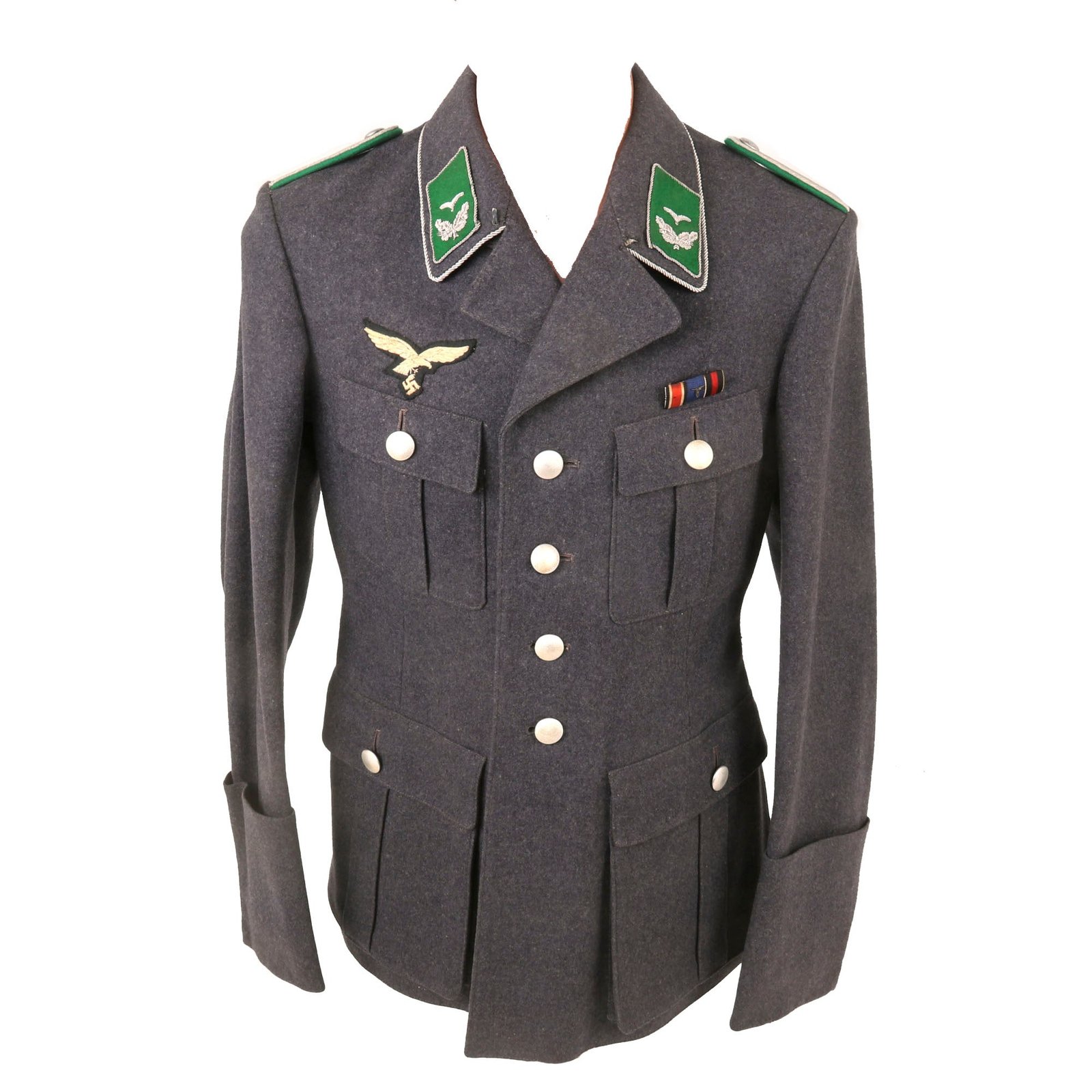 Buy Original German WWII Luftwaffe Field Division Leutnant Officer Fliegerbluse Uniform Tunic with Medal Ribbon Bar - dated 1939 | Original Firearms Antique For Sale