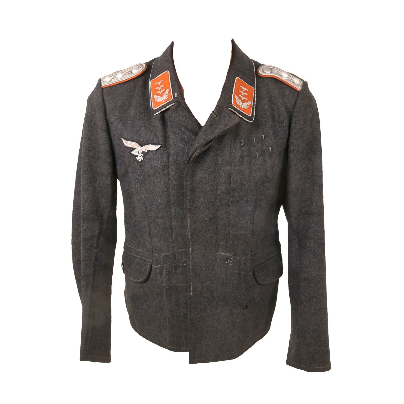 Buy Original German WWII Luftwaffe Signals Hauptmann Officer Two Pocket Fliegerbluse Tunic - Converted from EM/NCO Tunic | Original Firearms Antique For Sale