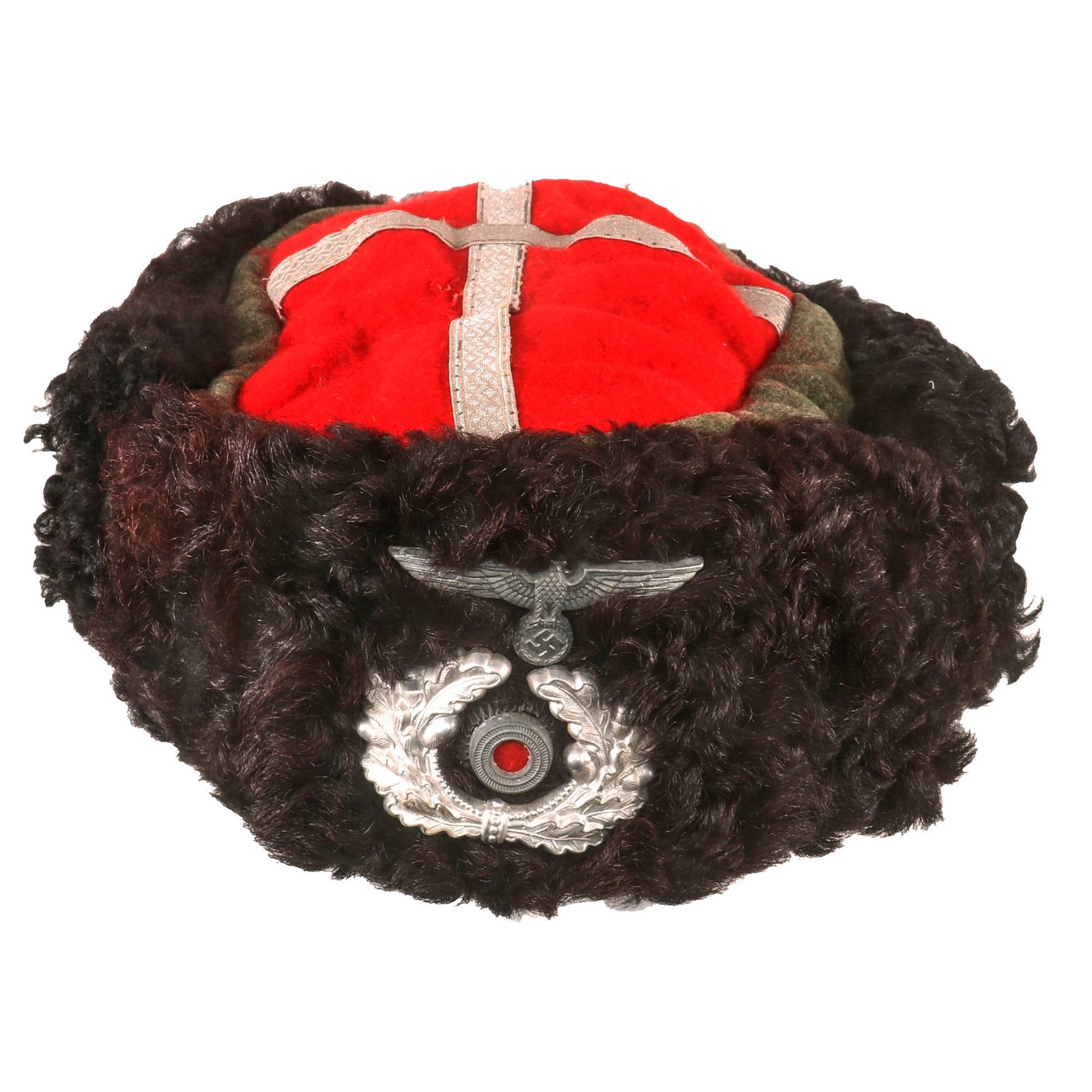 Buy Original German WWII Cossack Foreign Volunteer Papakha Kubanka - German Manufactured with Heer Army Insignia | Original Firearms Antique For Sale