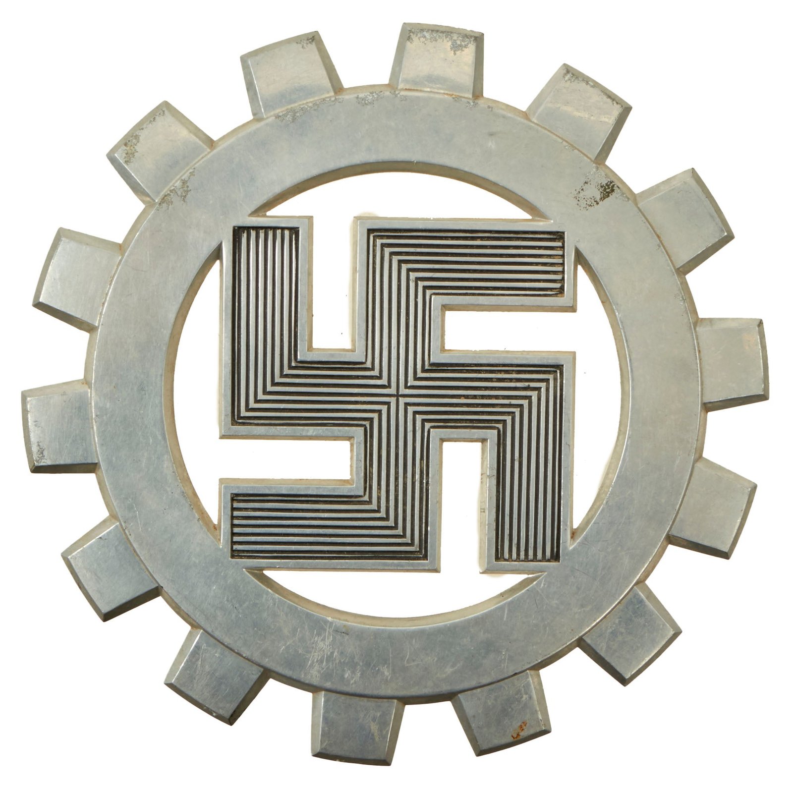 Buy Original German WWII DAF Labor Front Aluminum Wall Sign - Deutsche Arbeitsfront | Original Firearms Antique For Sale