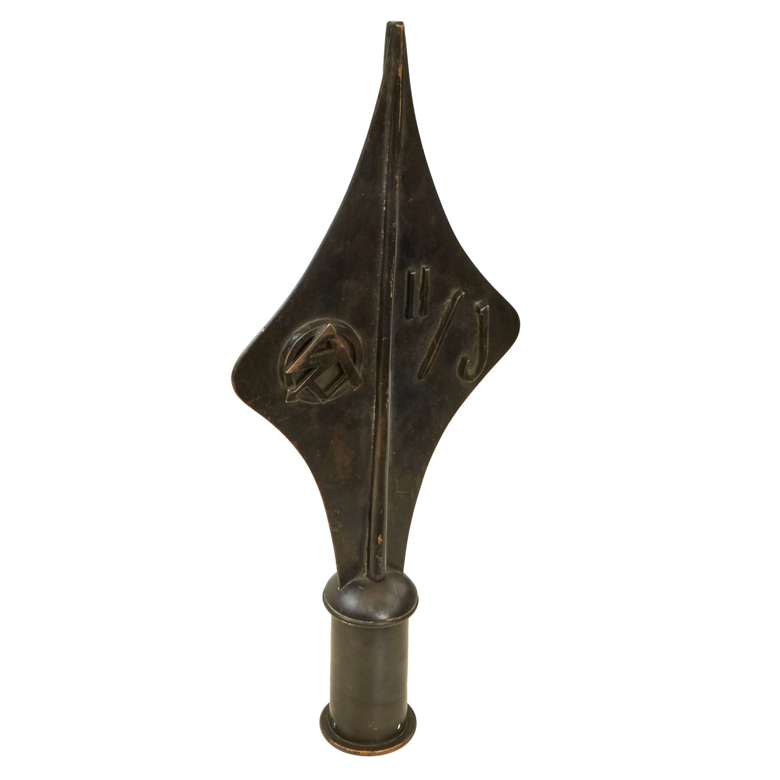 Buy Original German WWII SA II Jäger Unit Brass Flag Pole Finial - Sturmabteilung | Original Firearms Antique For Sale