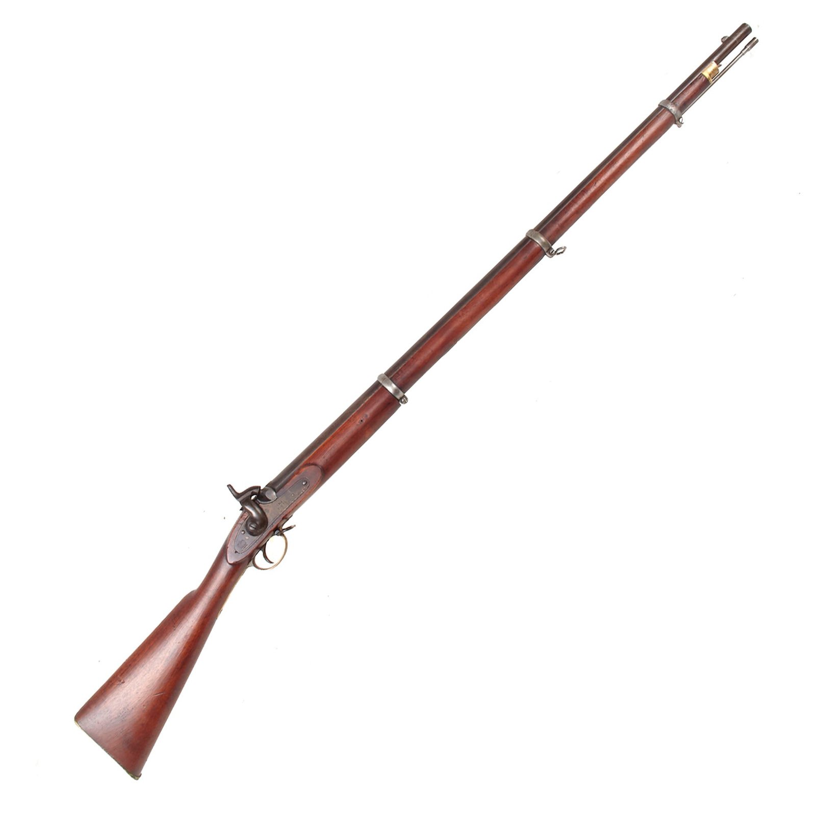 Buy Original U.S. Civil War Tower 3rd Model P-1853 Enfield Three Band Percussion Export Rifle Marked C.E. Lewis on Stock - Dated 1863 | Original Firearms Antique For Sale