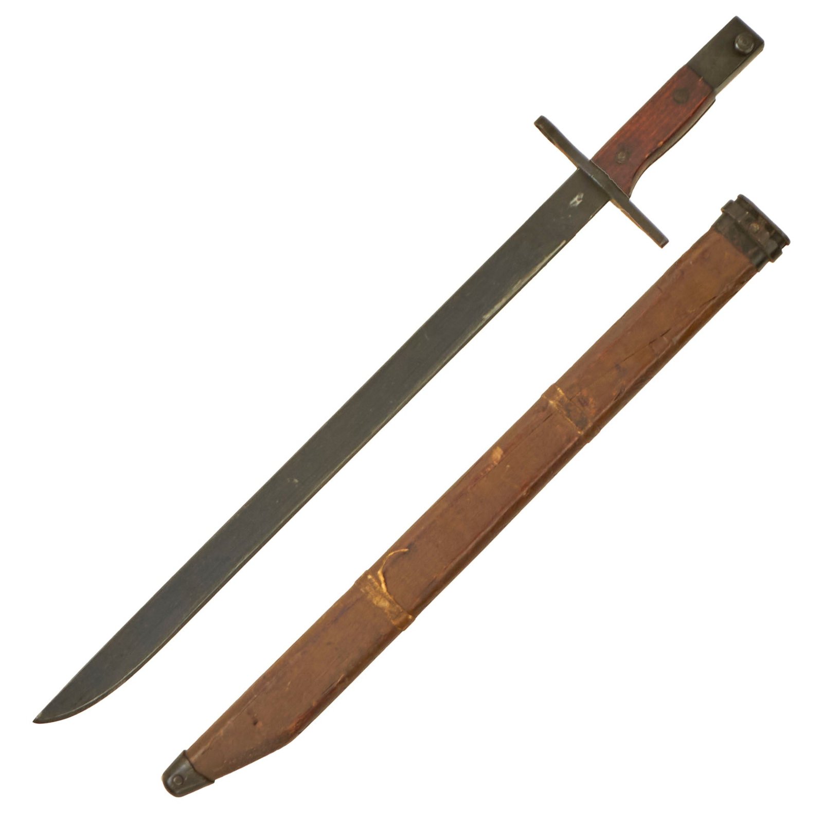Buy Original Japanese Late WWII Arisaka Type 30 Last Ditch Bayonet & Scabbard by Toyoda Automatic Loom | Original Firearms Antique For Sale