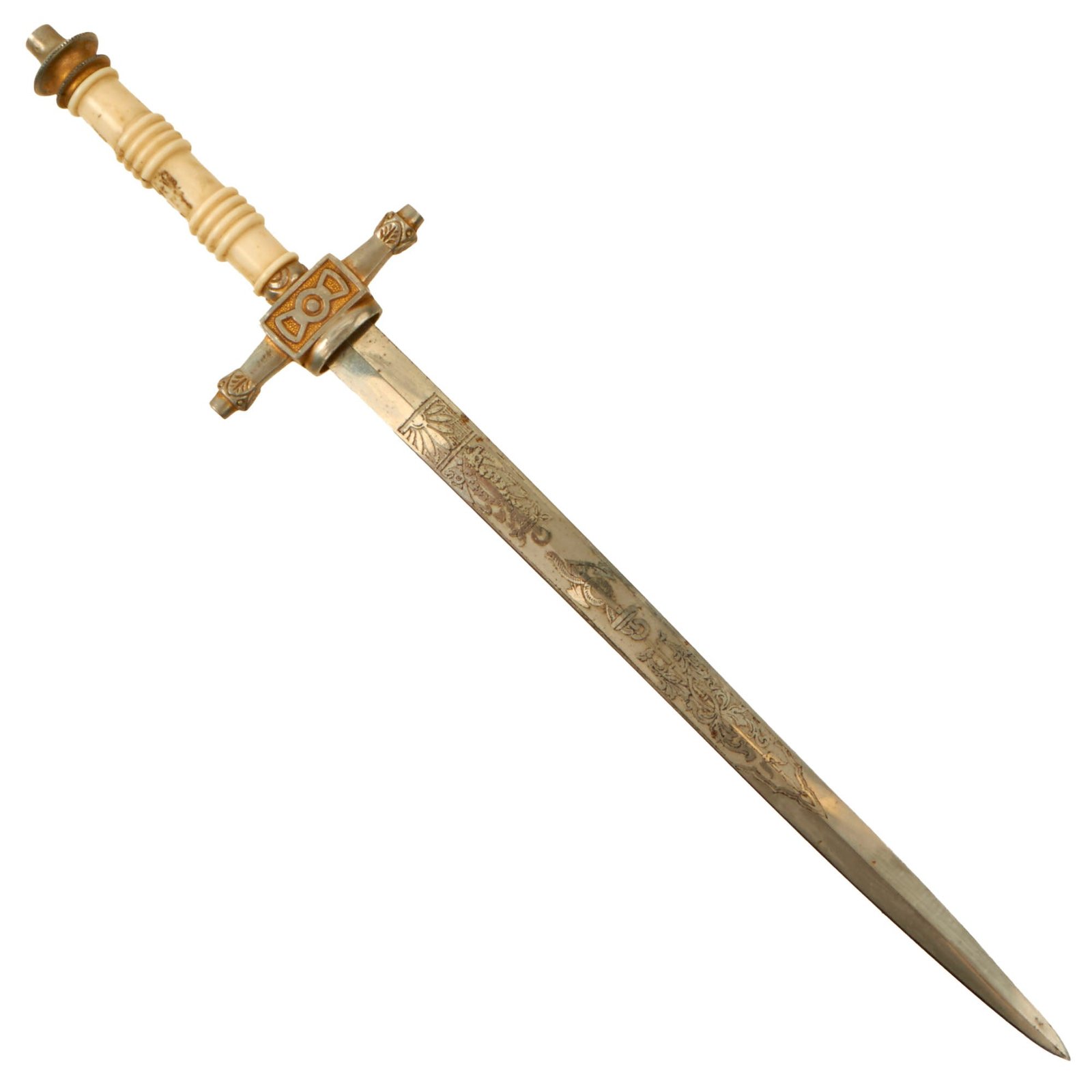 Buy Original Dutch Pre-WWII Era German-Made M1888 Naval Midshipman’s Dirk by E. & F. Hörster of Solingen | Original Firearms Antique For Sale