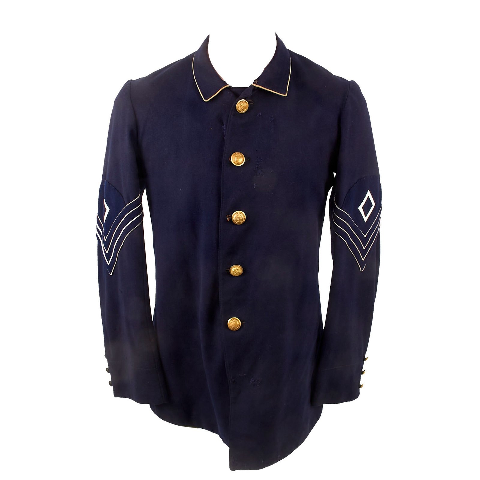 Buy Original U.S. Spanish American War New York Infantry 1st Sergeant’s M1883 Sack Coat with NY Depot Inspection Stamp - Size 50 | Original Firearms Antique For Sale