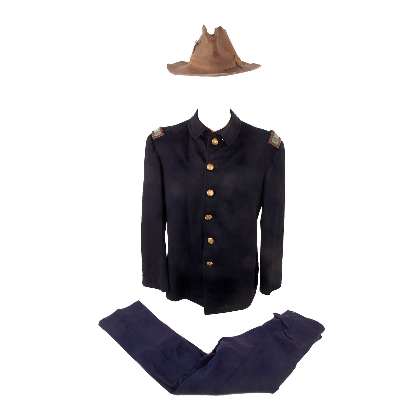 Buy Original U.S. Spanish-American War 6th U.S. Infantry Captain’s Field Uniform & Trousers with M1883 Campaign Hat | Original Firearms Antique For Sale