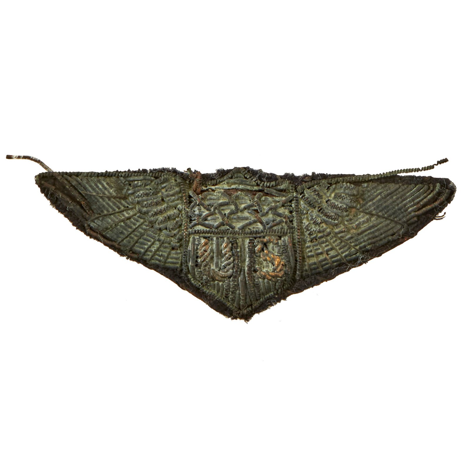Buy Original U.S. WWI Era Heavily Worn “Dallas” Style Bullion Pilot’s Wings | Original Firearms Antique For Sale