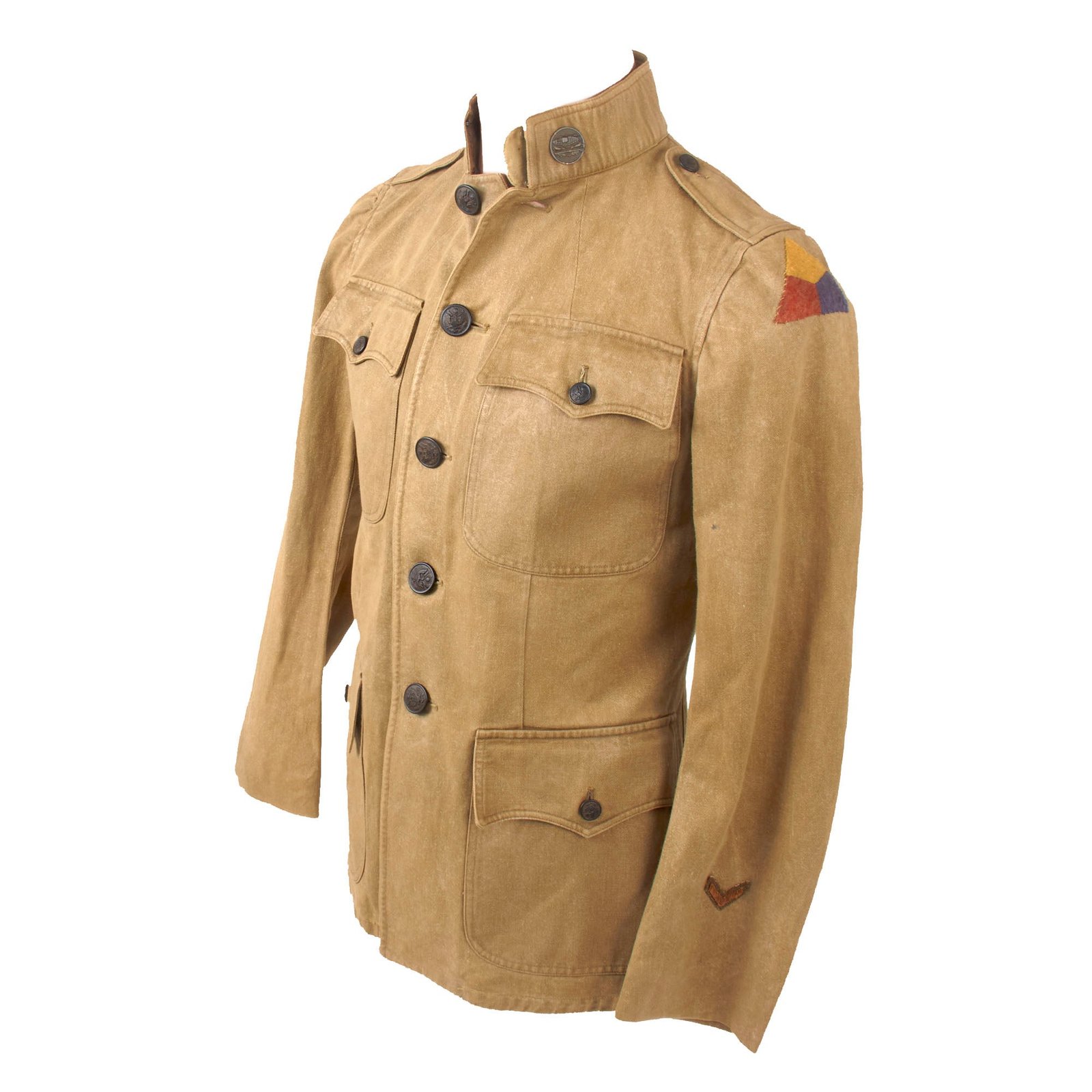 Buy Original U.S. WWI Named Tank Corps Uniform Jacket & Trousers with Leg Gaiters - J. Poss Jr., 1st Tank Brigade | Original Firearms Antique For Sale