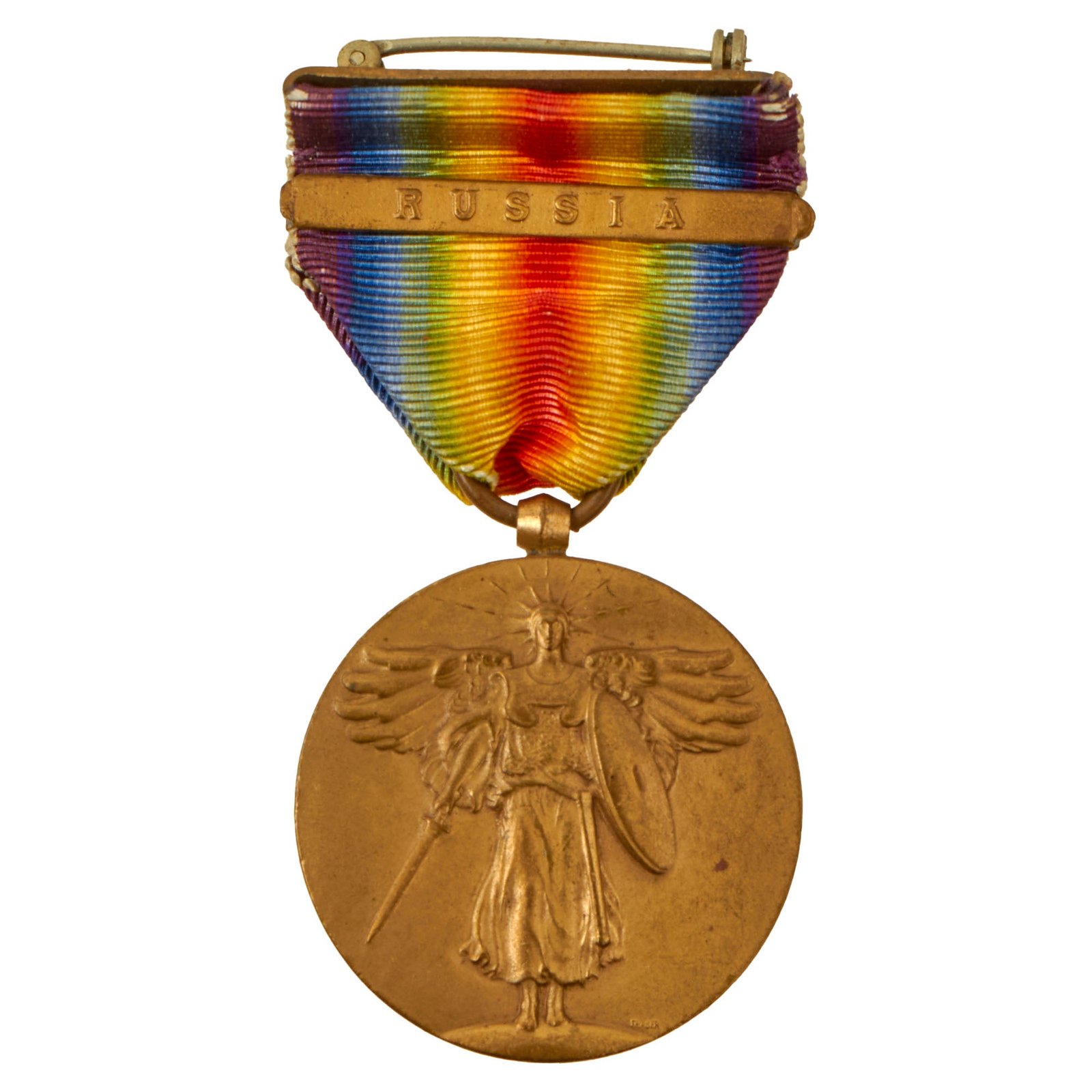 Buy Original U.S. WWI North Russian Polar Bear Expedition Victory Medal with “Russia” Bar | Original Firearms Antique For Sale