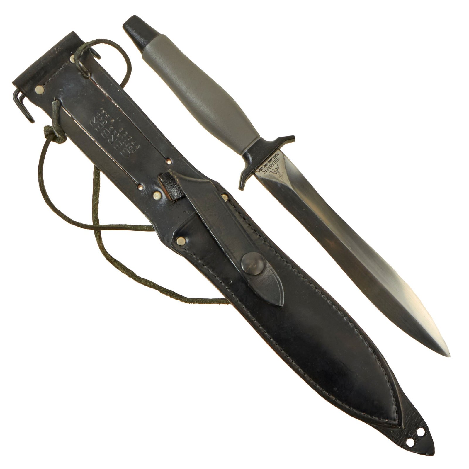 Buy Original U.S. Vietnam War Era Gerber MkII Fighting Survival Knife with Scabbard - Serial 030653, Made in 1973 | Original Firearms Antique For Sale
