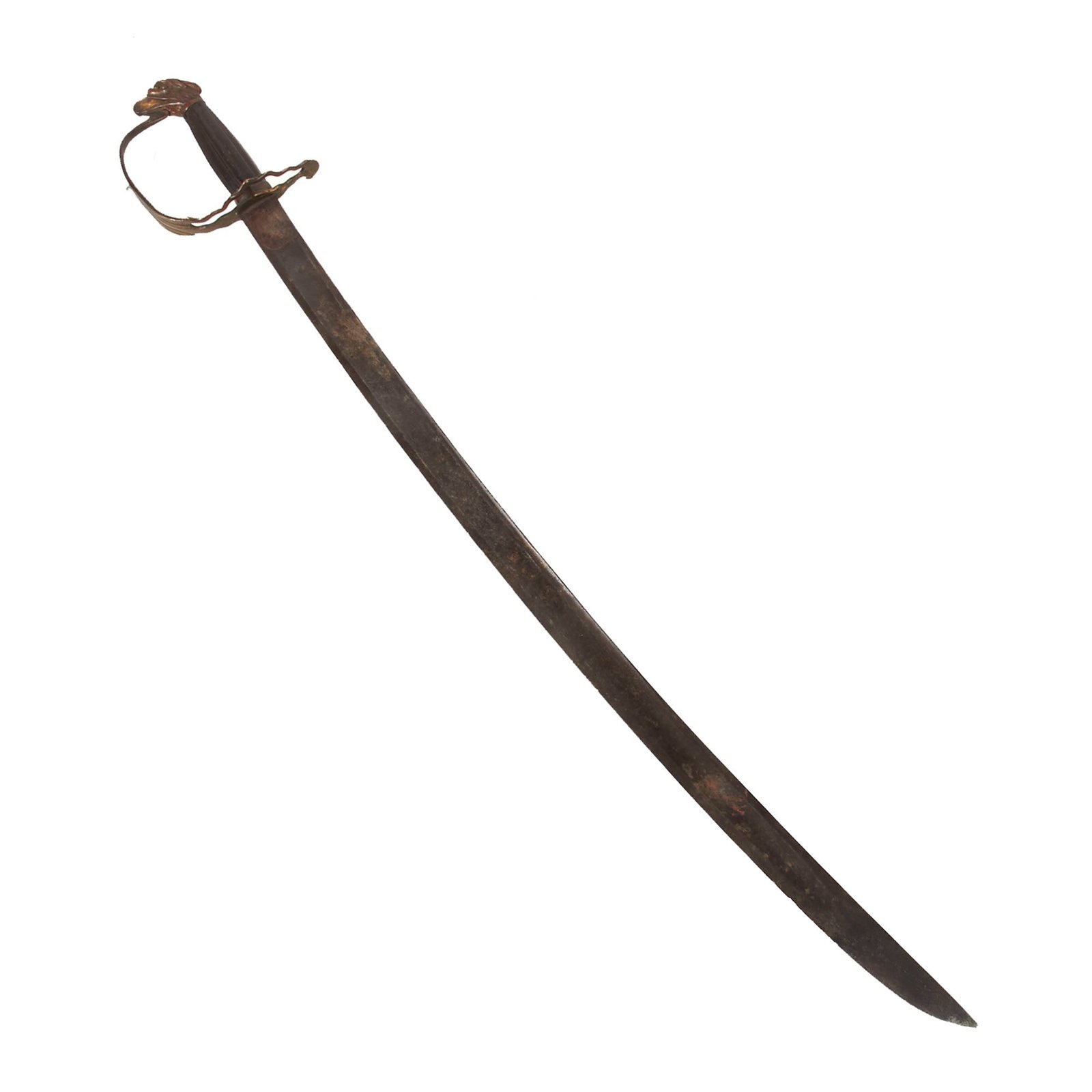 Buy Original U.S. War of 1812 Artillery Officers’ Eagle Head Pommel Saber with Wavy Stirrup Hilt & Dark Horn Grip - Ca. 1805 | Original Firearms Antique For Sale