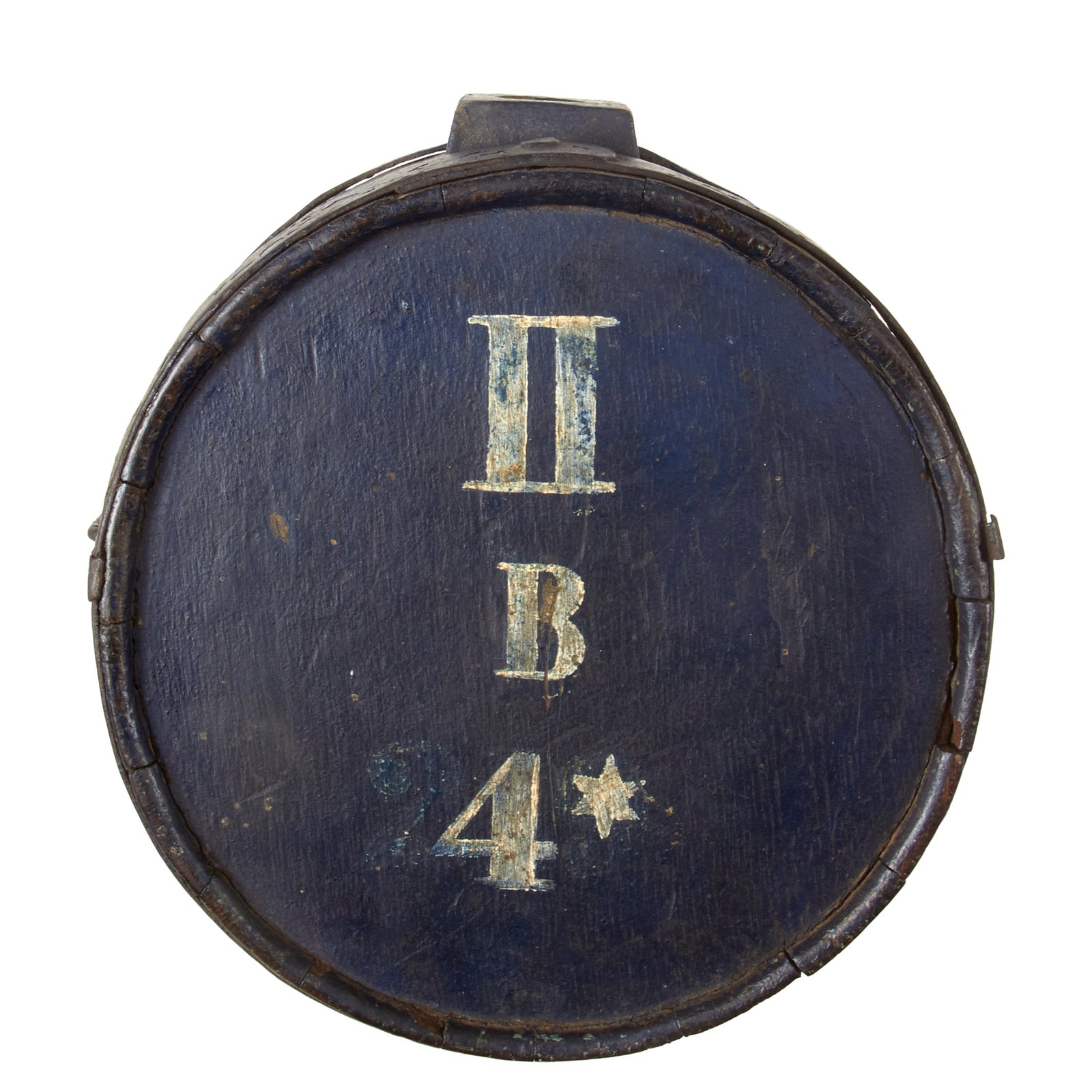 Buy Original British War of 1812 Era Wooden Canteen with Period Over-Painted Unit Markings | Original Firearms Antique For Sale