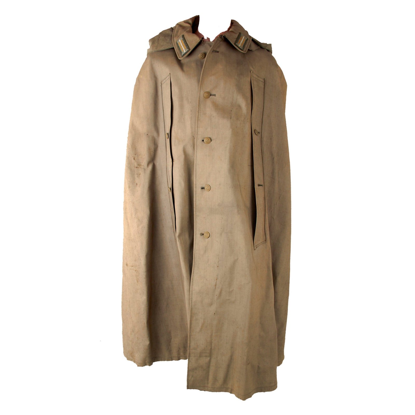 Buy Original German WWII Kriegsmarine Navy Coastal Artillery EM/NCO Regenumhang Rubberized Rain Cape with Hood | Original Firearms Antique For Sale