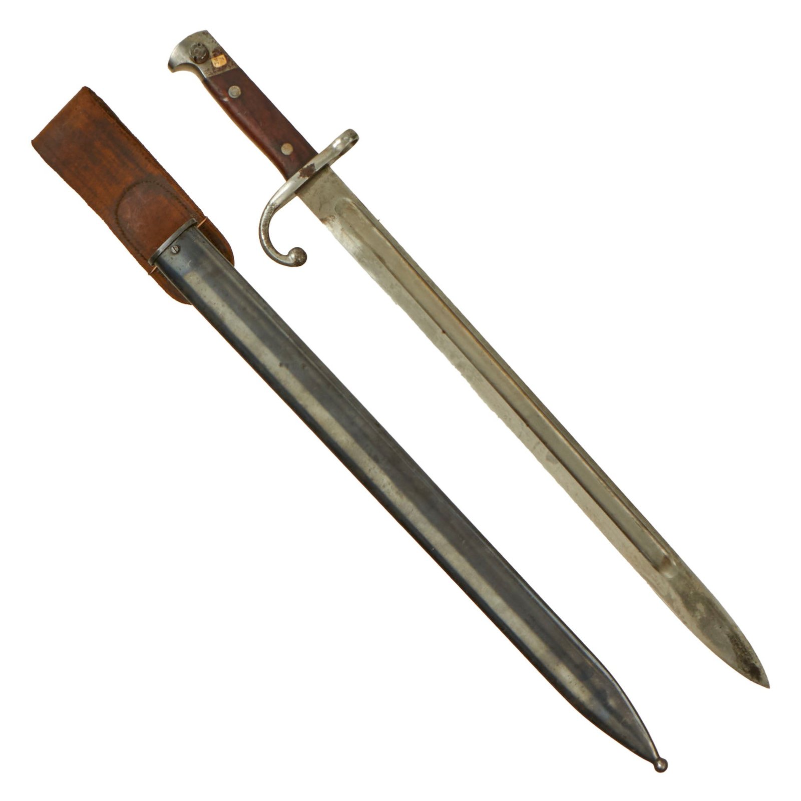 Buy Original WWI U.S. Long No.5 Bayonet for the French Fusil Remington modèle 1914 Export Rifle with Scabbard | Original Firearms Antique For Sale