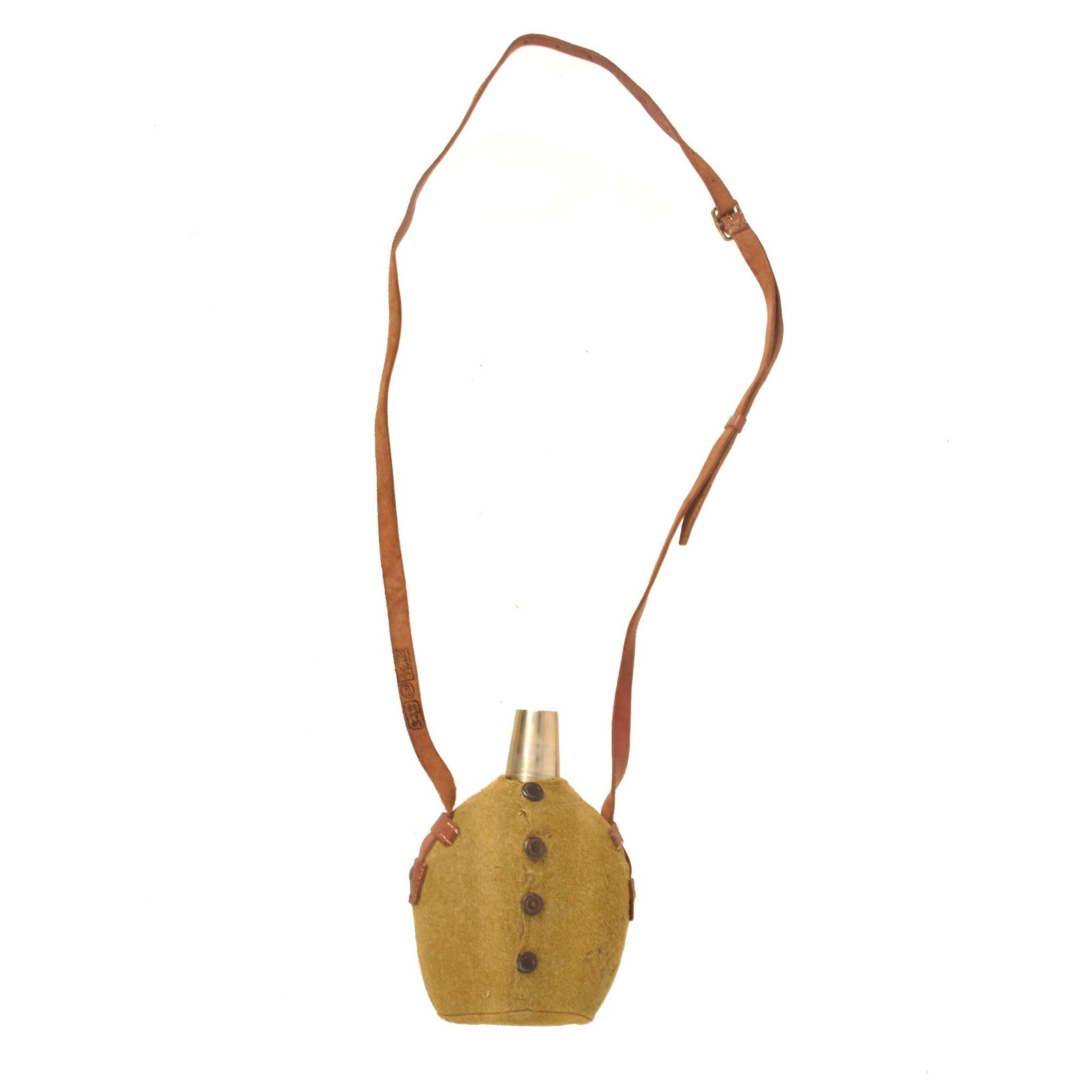 Buy Original WWII Japanese Officer’s Canteen with Cover, Cup, and Strap - Dated 1938 | Original Firearms Antique For Sale