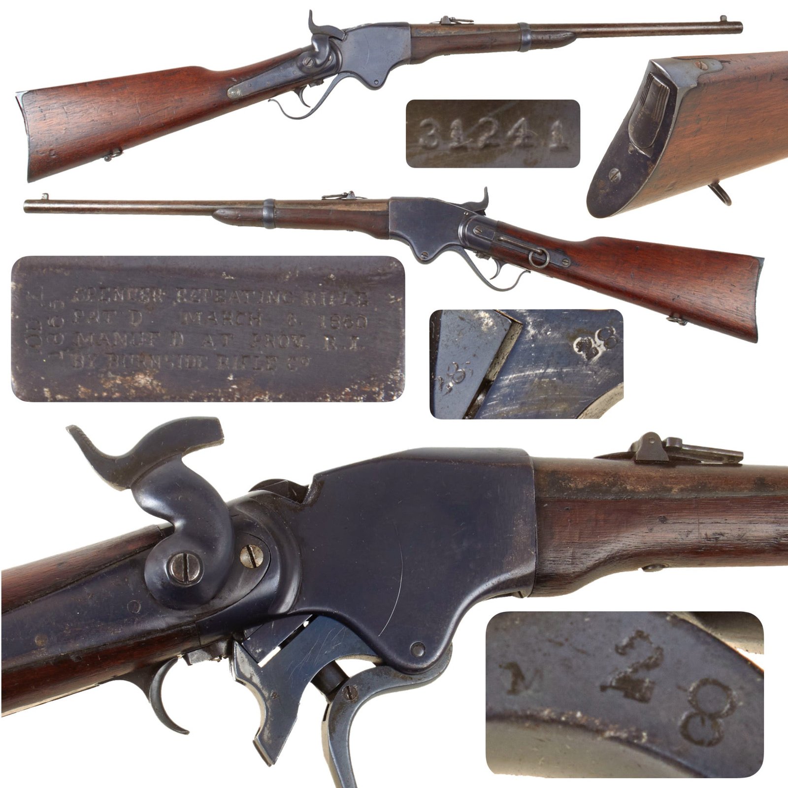 Original U.S. Indian Wars Burnside Rifle Co. Model 1865 Spencer Repeating Saddle-Ring Carbine with Stabler Cut-off - Serial 31241