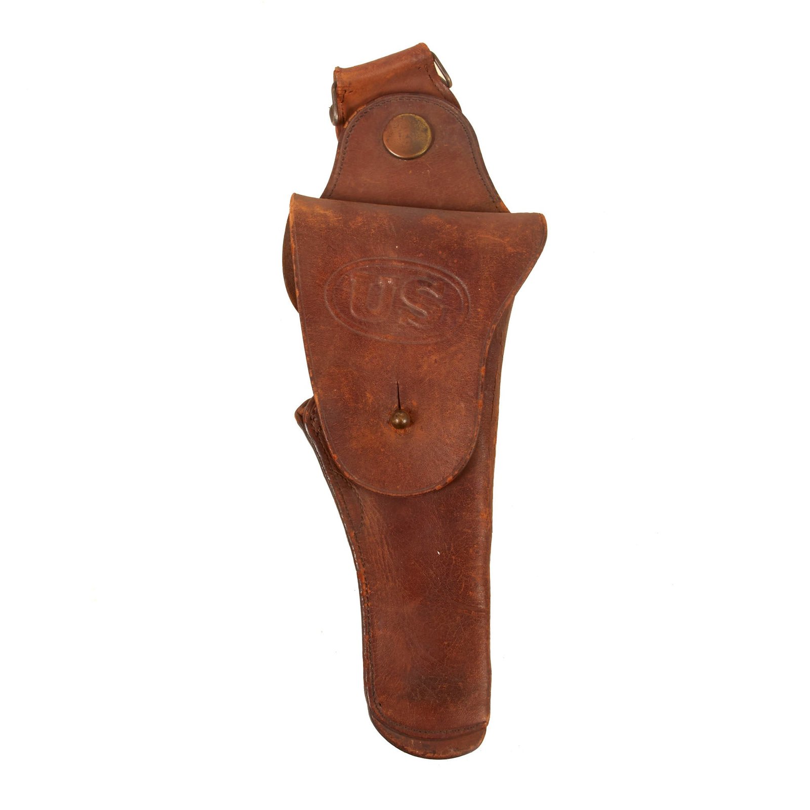 Buy Original U.S. WWI M1912 Colt 1911 .45 Cavalry Swivel Leather Holster by Rock Island Arsenal - Dated 1911 | Original Firearms Antique For Sale