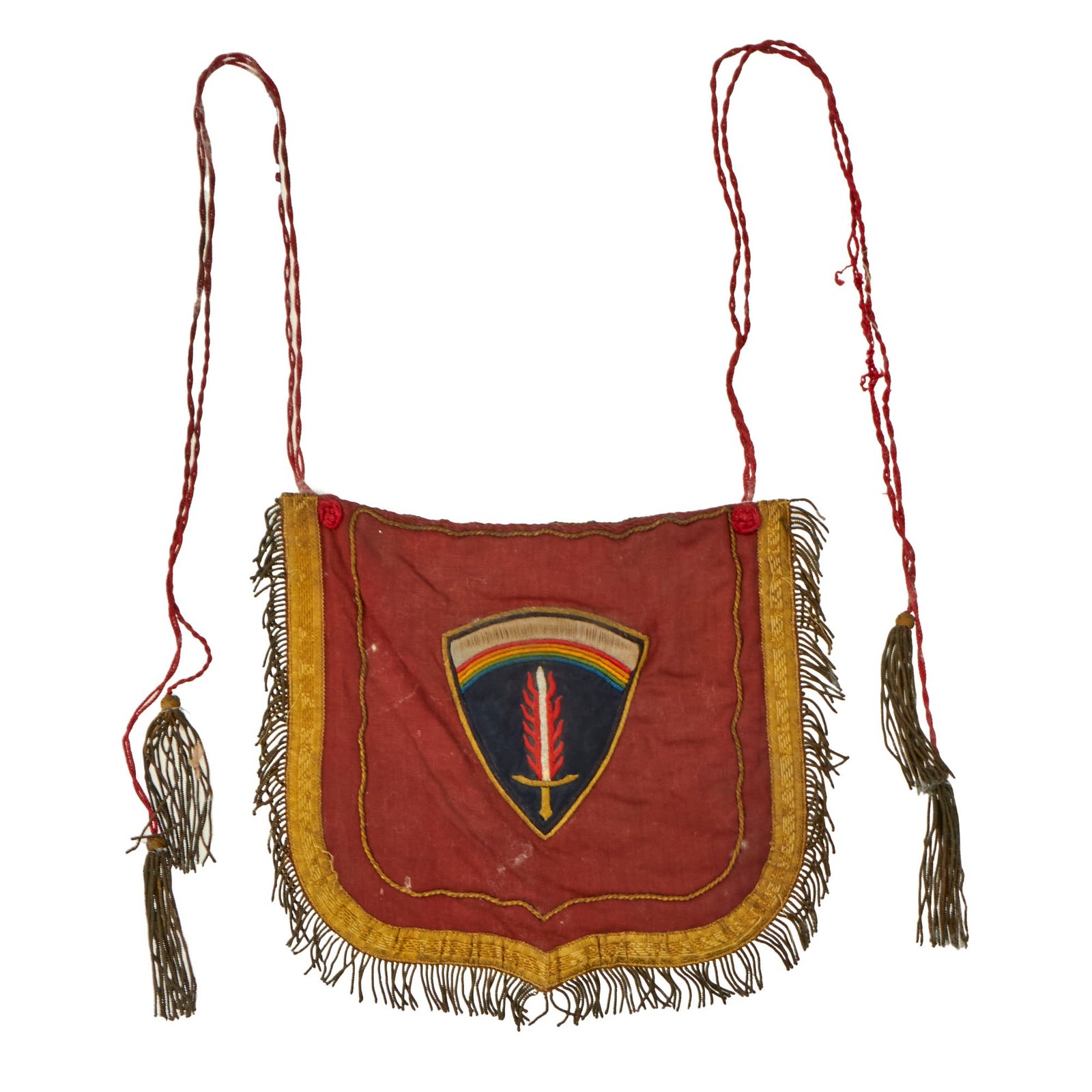 Buy Original U.S. WWII SHAEF Supreme Headquarters Allied Expeditionary Force German-Made Double-Sided Trumpet Banner with Bullion Tassels & Insignia | Original Firearms Antique For Sale