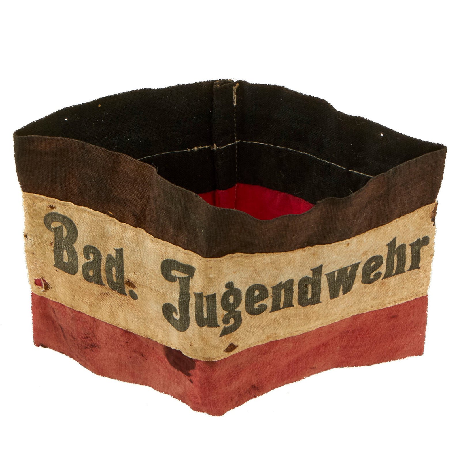 Buy Original Imperial German WWII Baden Jugendwehr Youth Defense Force Printed Armband | Original Firearms Antique For Sale