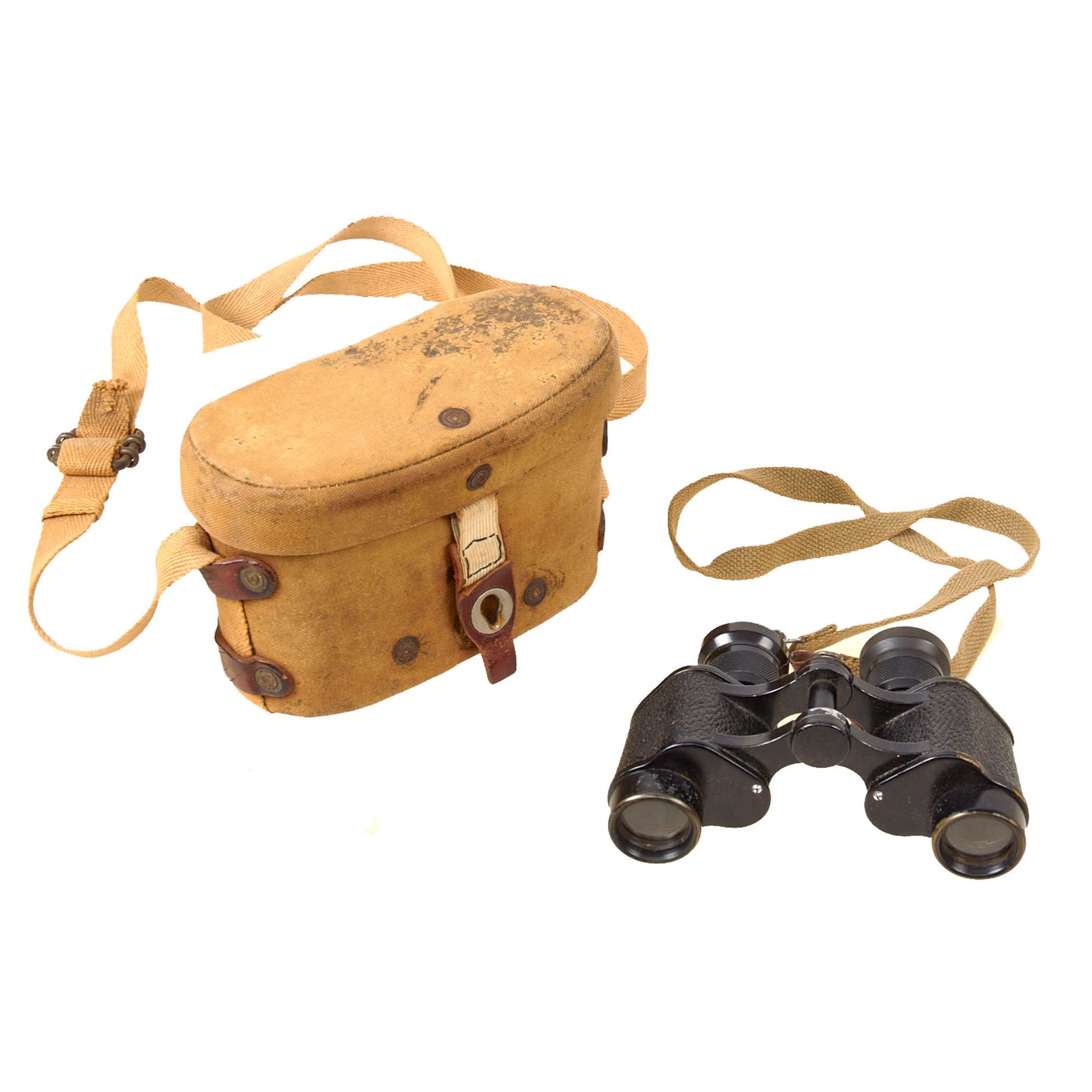 Buy Original WWII Imperial Japanese 6 x 9.3 Binoculars with Tropical Case and Neck Strap | Original Firearms Antique For Sale